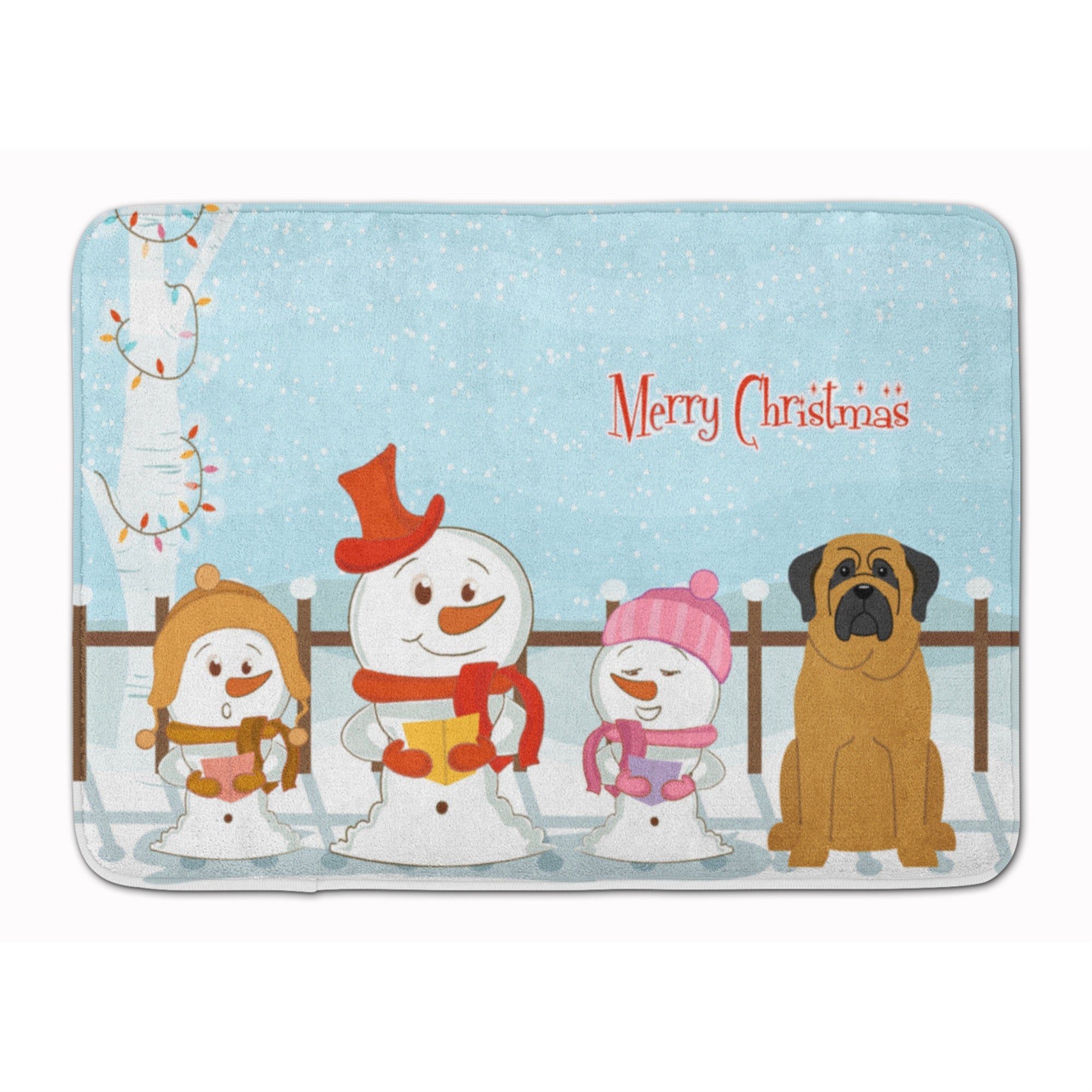 'Caroline'S Treasures Merry Christmas Carolers Mastiff Floor Mat, 19'''' X 27'''', Multicolor''