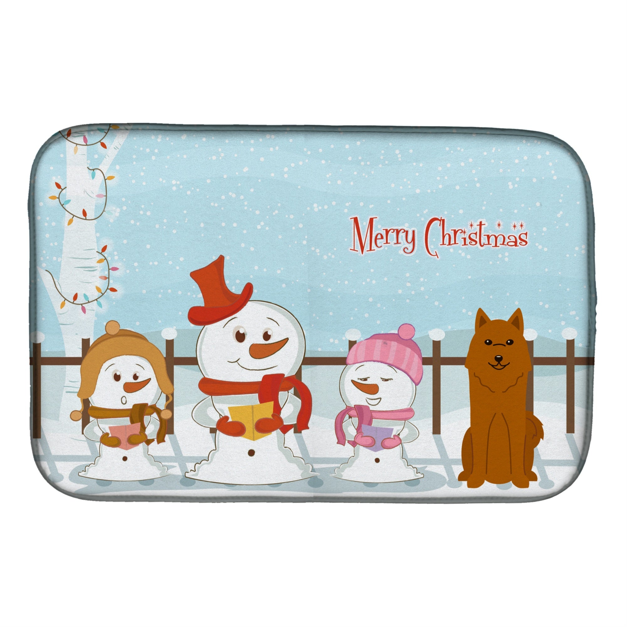 'Caroline'S Treasures Karelian Bear Dog Dish Drying Mat, 14'''' X 21'''', Christmas Carolers''