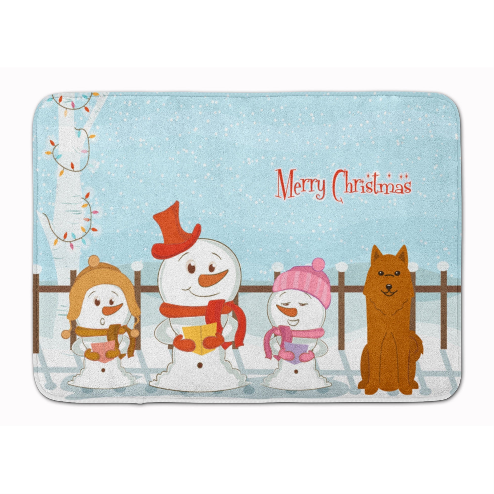 'Caroline'S Treasures Merry Christmas Karelian Bear Dog Floor Mat, 19'''' X 27'''', Multicolor''