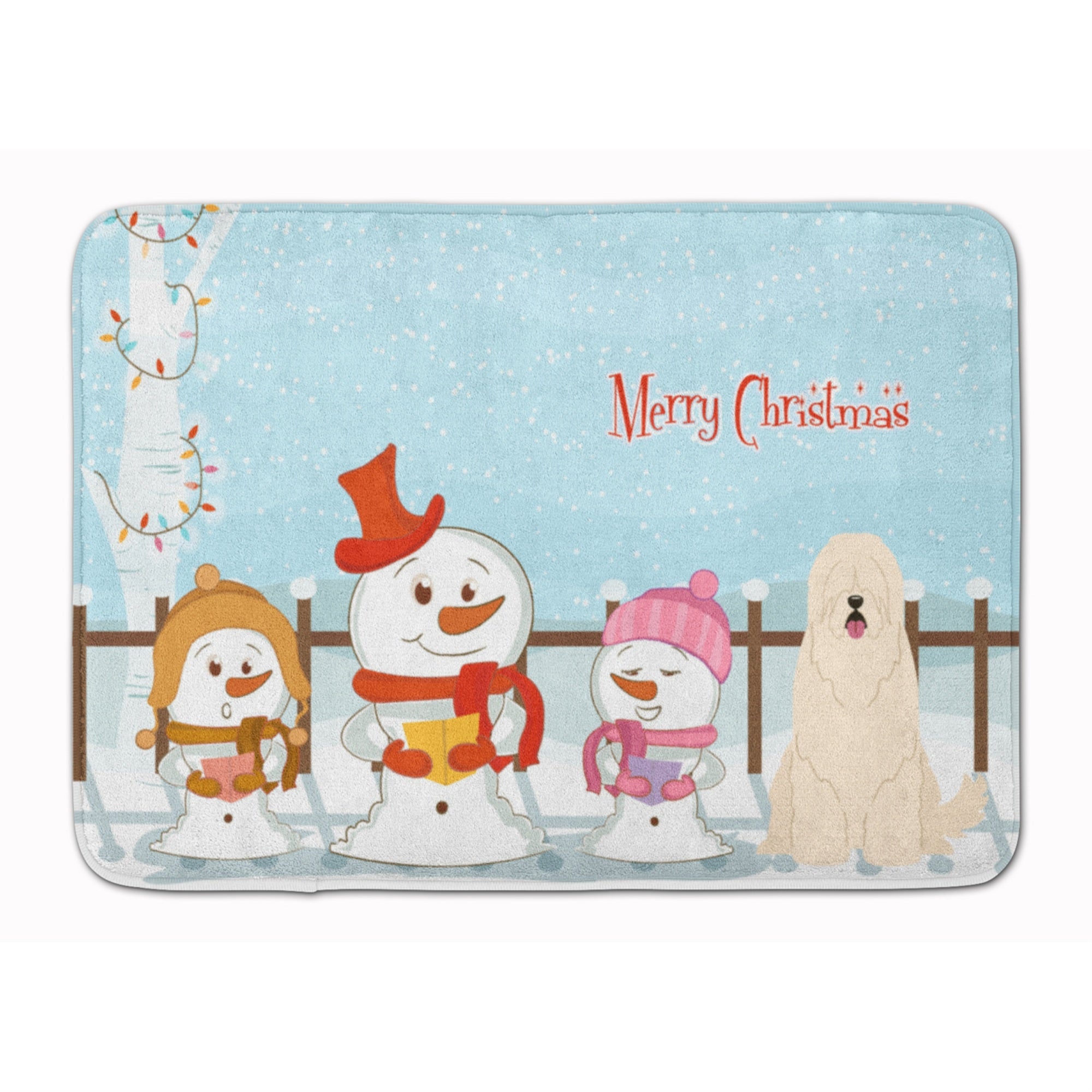 'Caroline'S Treasures Merry Christmas South Russian Sheepdog Floor Mat, 19'''' X 27'''', Multicolor''