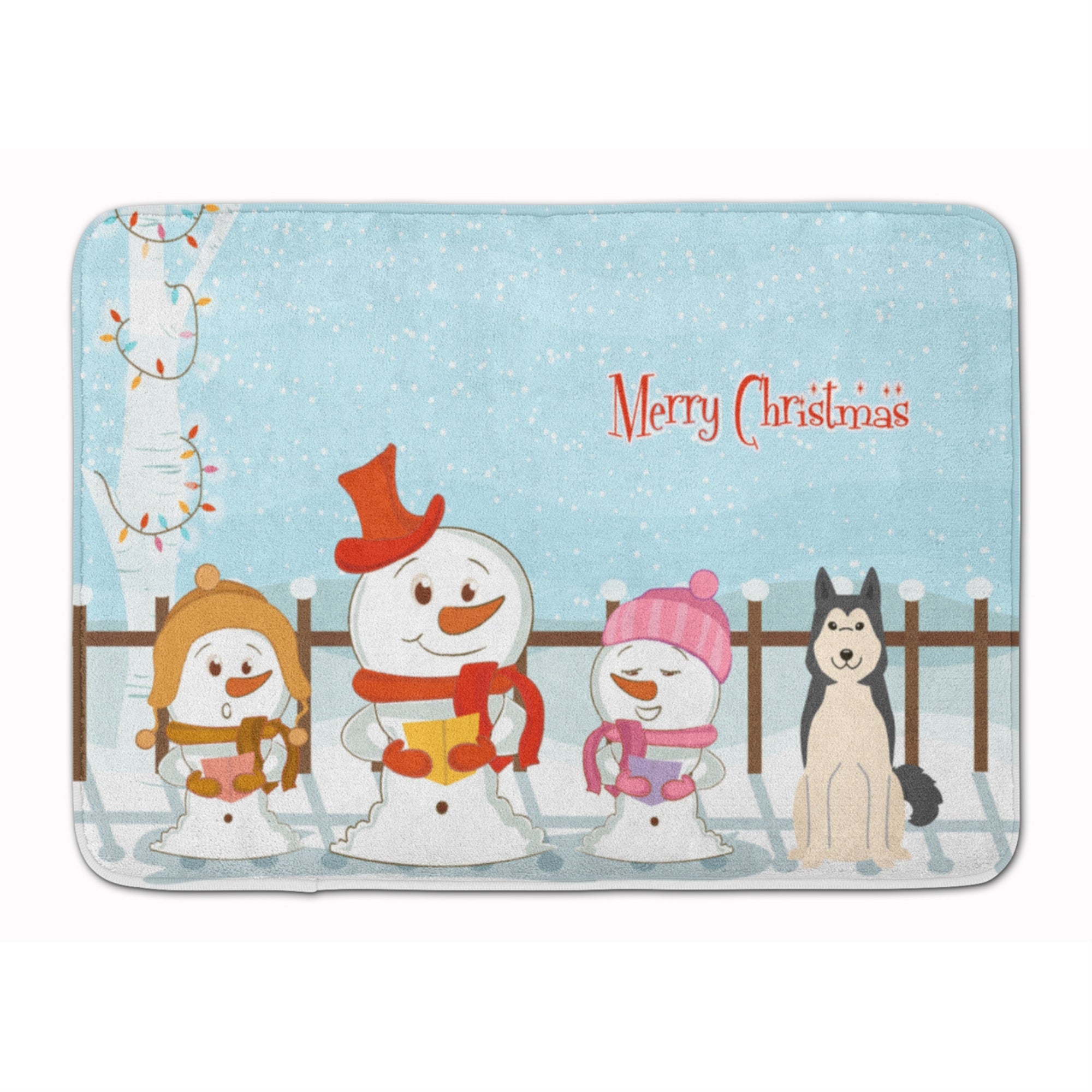'Caroline'S Treasures Christmas West Siberian Laika Spitz Floor Mat, 19'''' X 27'''', Multicolor''