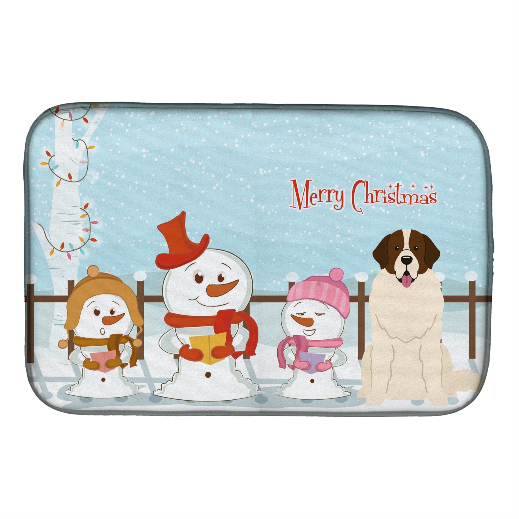 'Caroline'S Treasures Merry Christmas Carolers Moscow Watchdog Dish Drying Mat, 14'''' X 21''''''