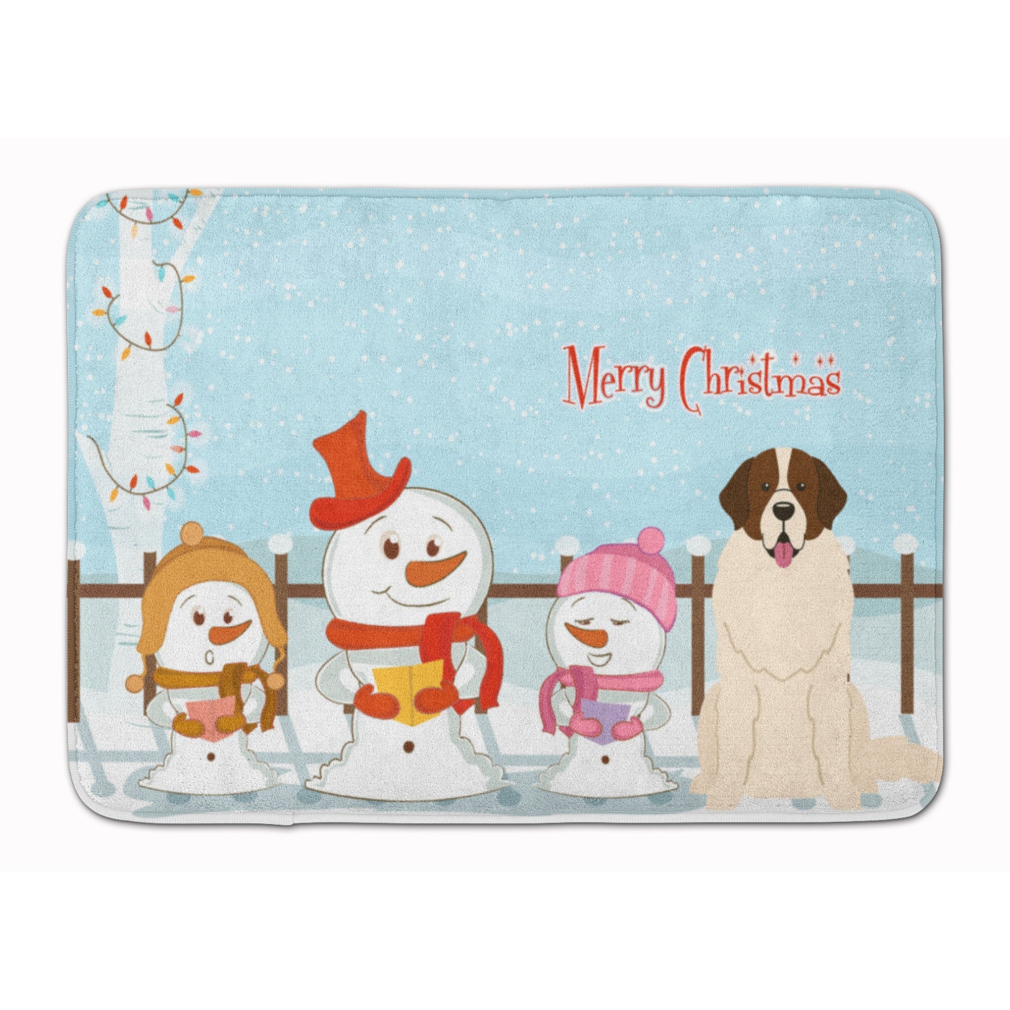 'Caroline'S Treasures Merry Christmas Moscow Watchdog Floor Mat, 19'''' X 27'''', Multicolor''