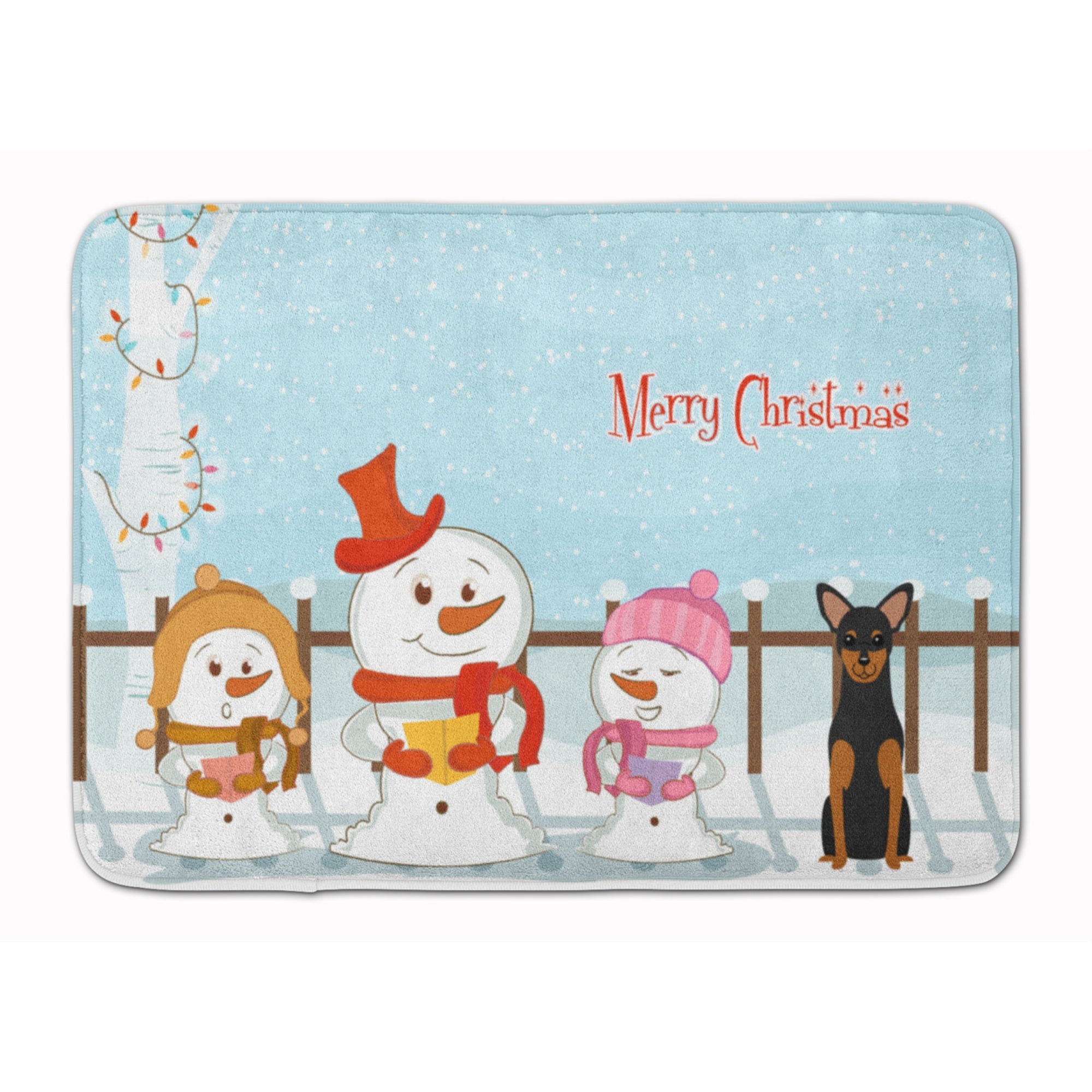 'Caroline'S Treasures Christmas Carolers Manchester Terrier Floor Mat, 19'''' X 27'''', Multicolor''