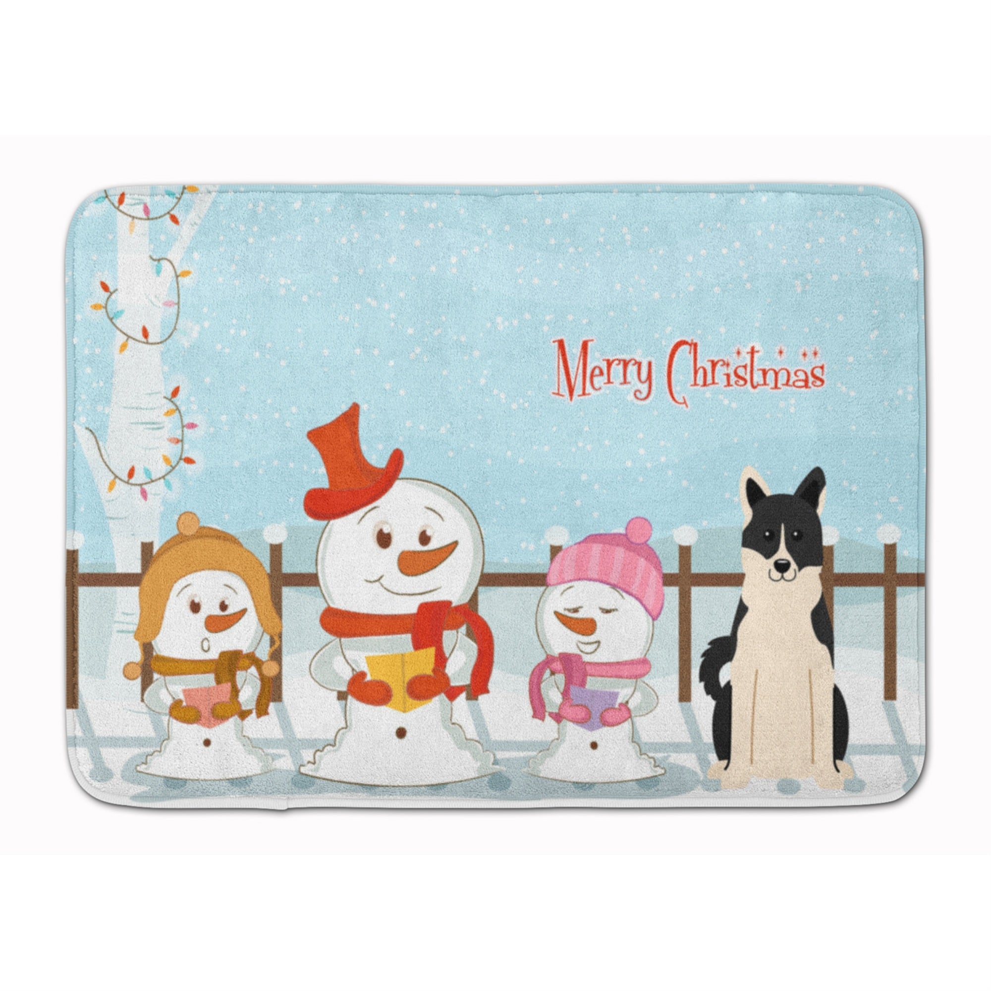 'Caroline'S Treasures Christmas Russo-European Laika Spitz Floor Mat, 19'''' X 27'''', Multicolor''