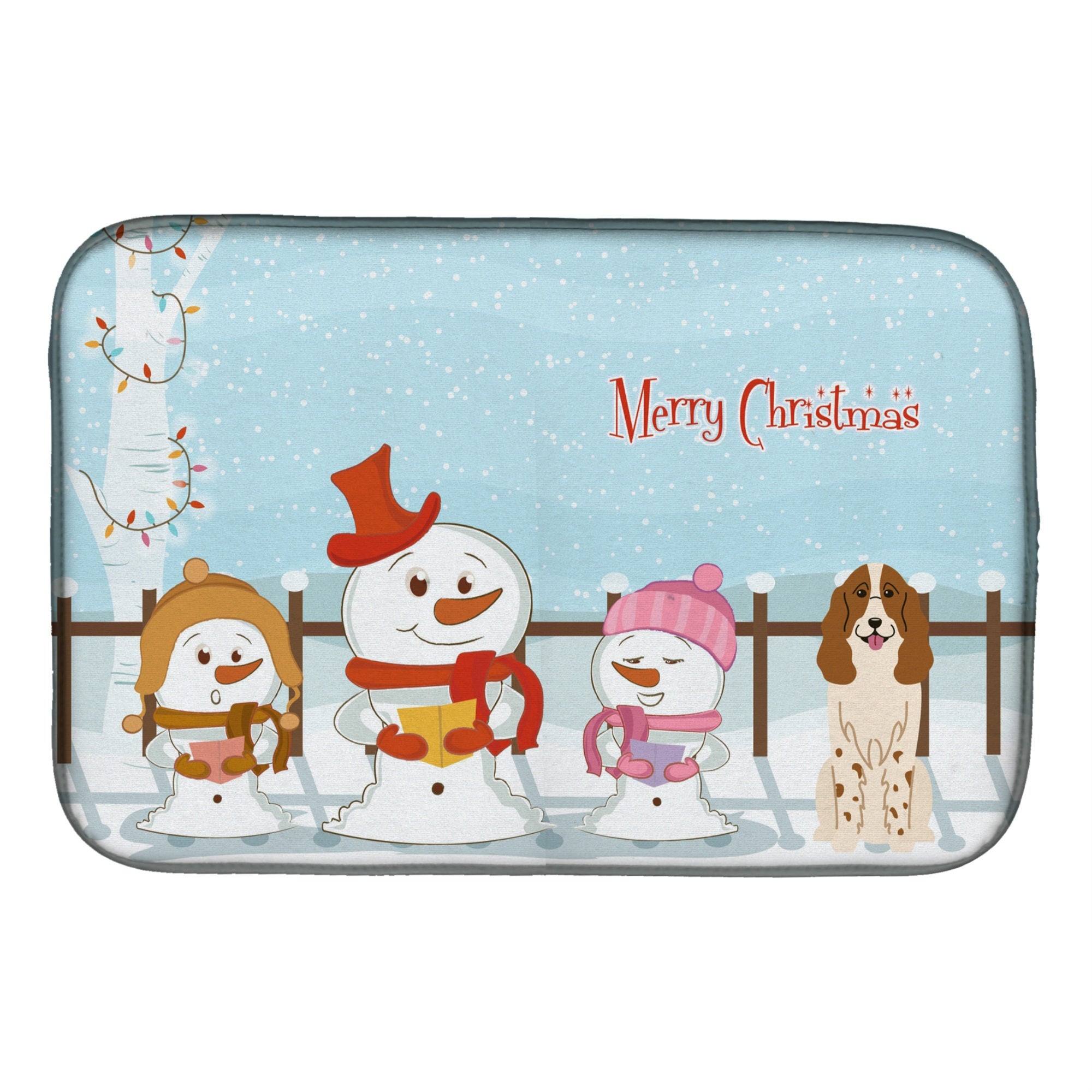 'Caroline'S Treasures Merry Christmas Carolers Russian Spaniel Dish Drying Mat, 14'''' X 21''''''