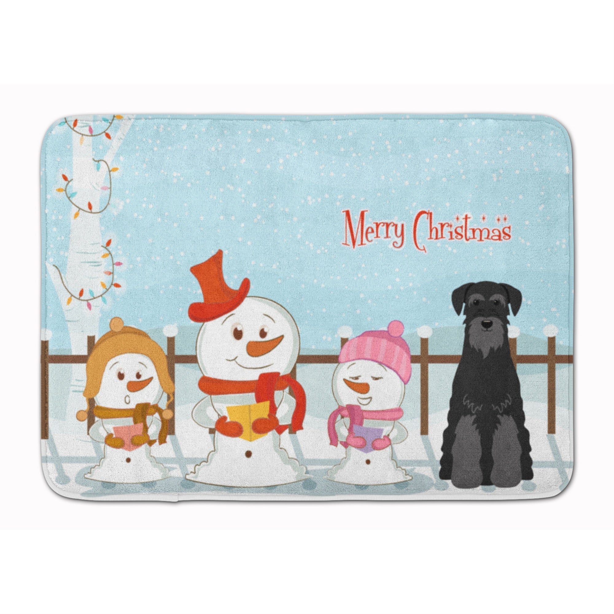'Caroline'S Treasures Christmas Standard Schnauzer Black Floor Mat, 19'''' X 27'''', Multicolor''