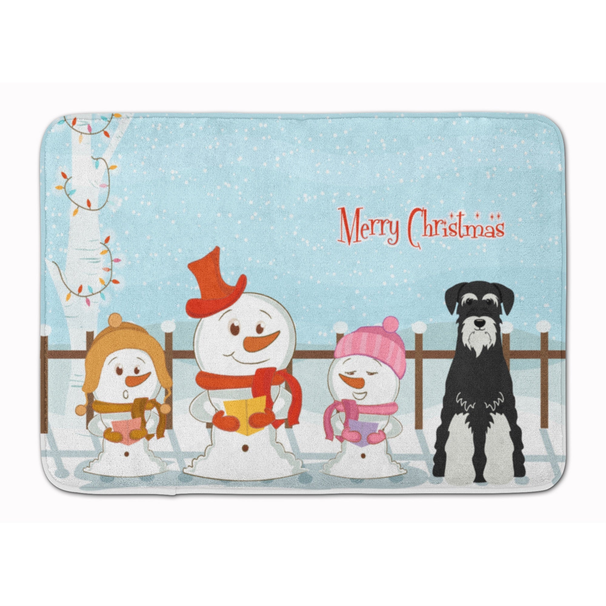 'Caroline'S Treasures Christmas Standard Schnauzer Floor Mat, 19'''' X 27'''', Multicolor''