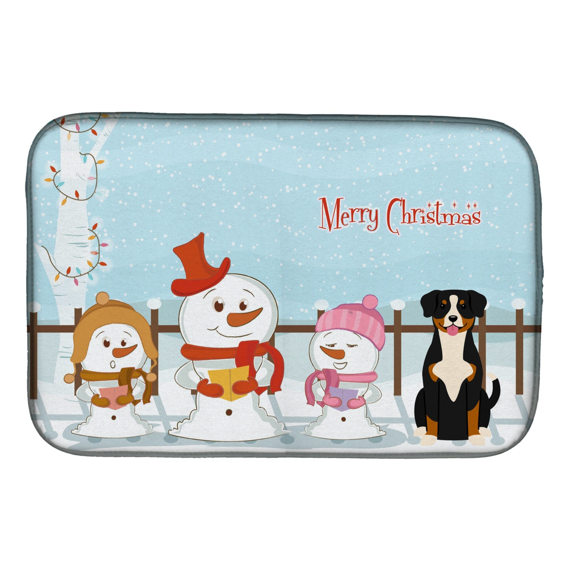 'Caroline'S Treasures Merry Christmas Carolers Entlebucher Dish Drying Mat, 14'''' X 21''''''