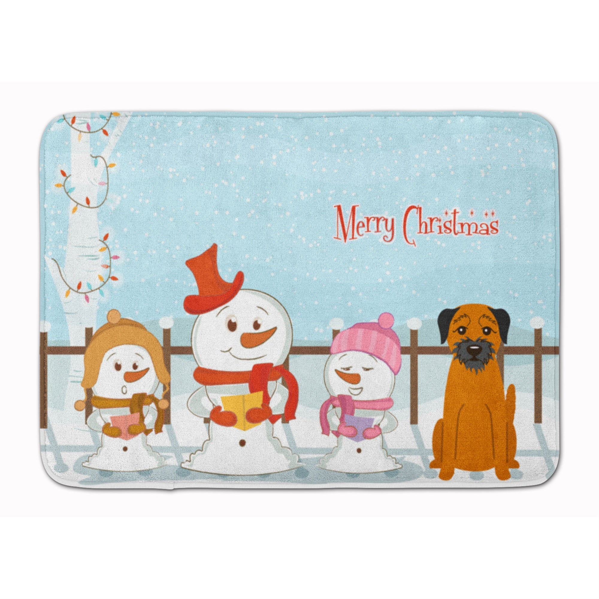 'Caroline'S Treasures Merry Christmas Carolers Border Terrier Floor Mat, 19'''' X 27'''', Multicolor''