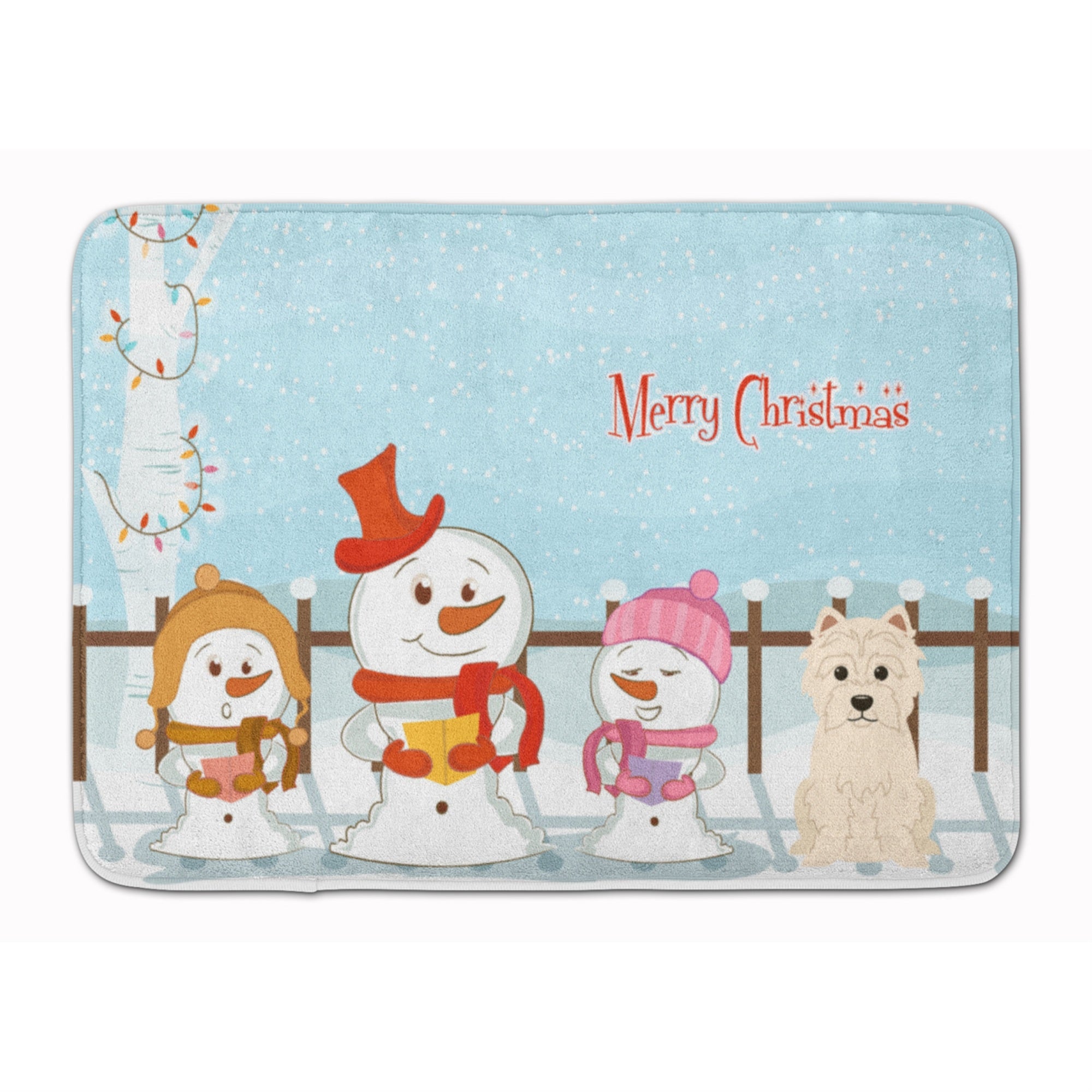 'Caroline'S Treasures Merry Christmas Carolers Westie Floor Mat, 19'''' X 27'''', Multicolor''