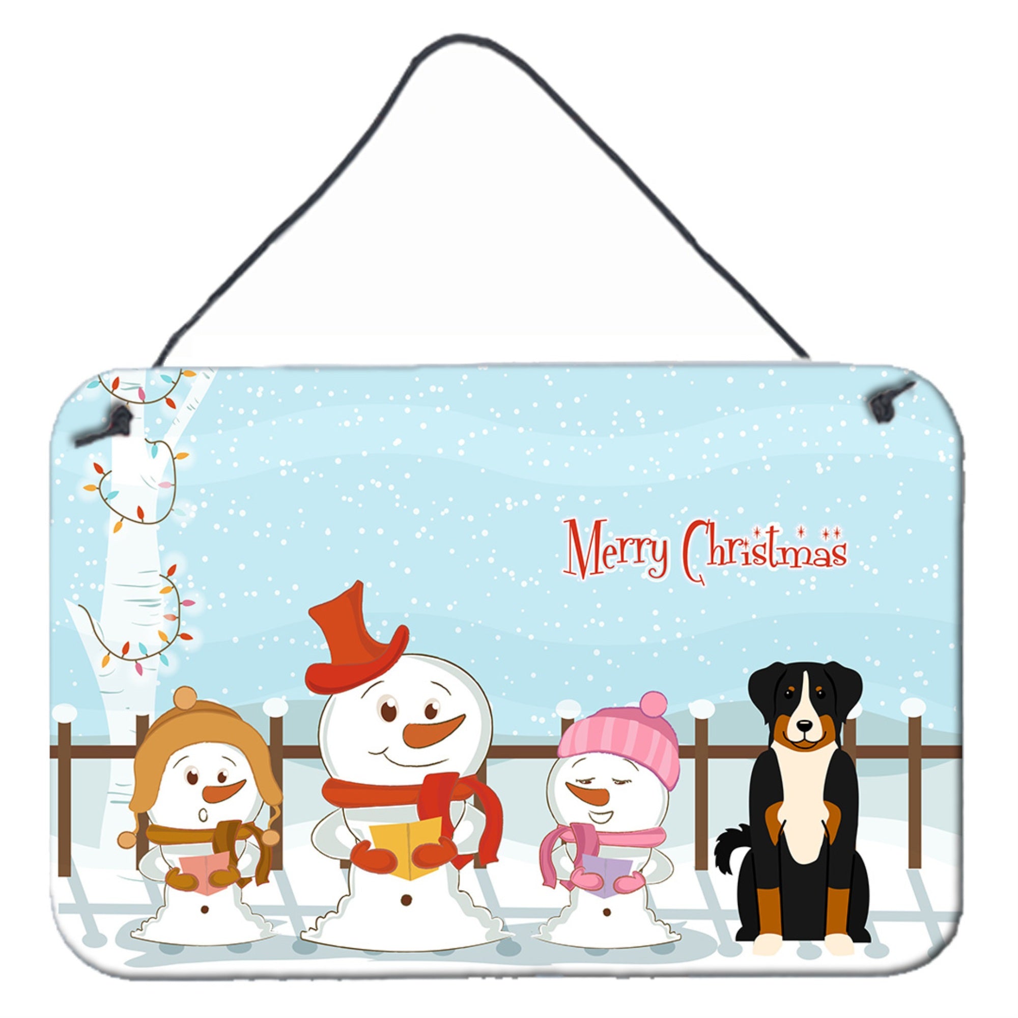 'Caroline'S Treasures Merry Christmas Carolers Appenzeller Sennenhund Wall Or Door Hanging Prints Bb2374Ds812, 8'''' X 12'''',