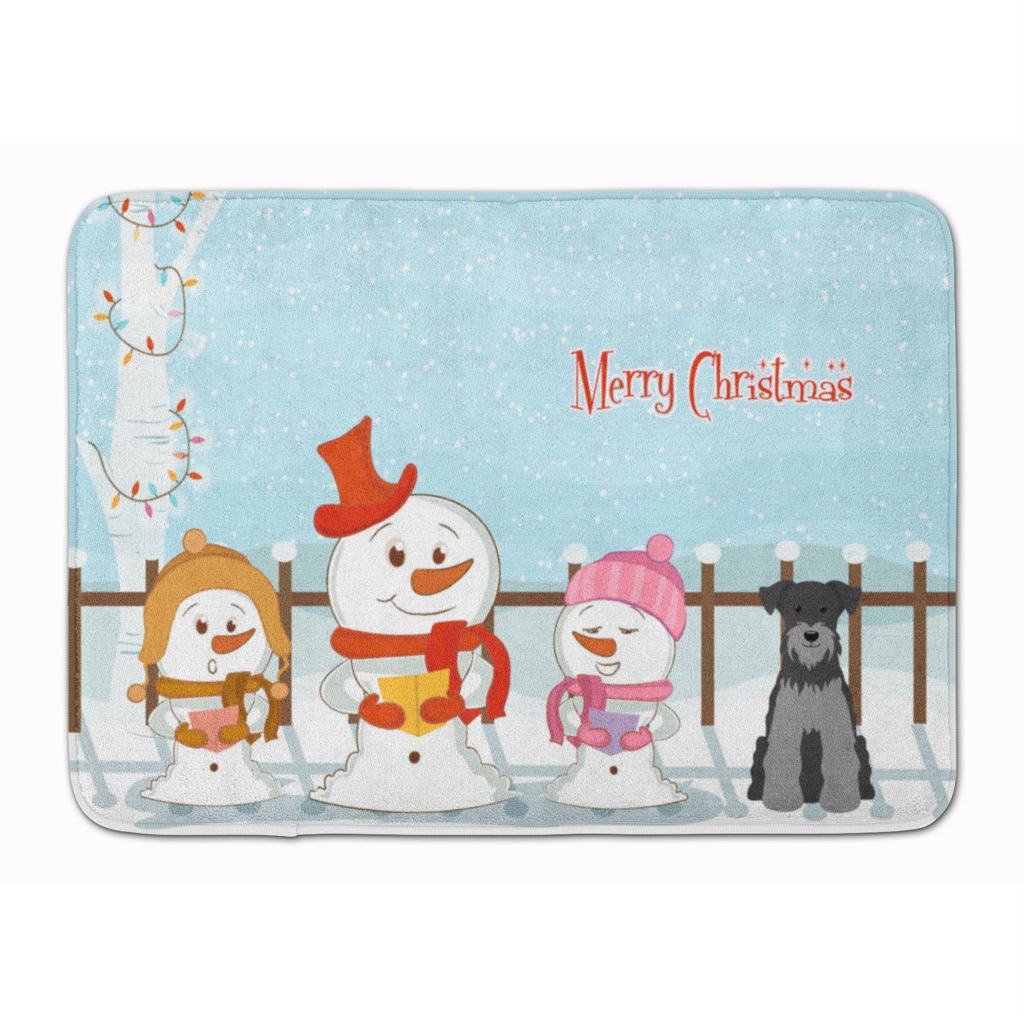 'Caroline'S Treasures Christmas Miniature Schanuzer Black Floor Mat, 19'''' X 27'''', Multicolor''