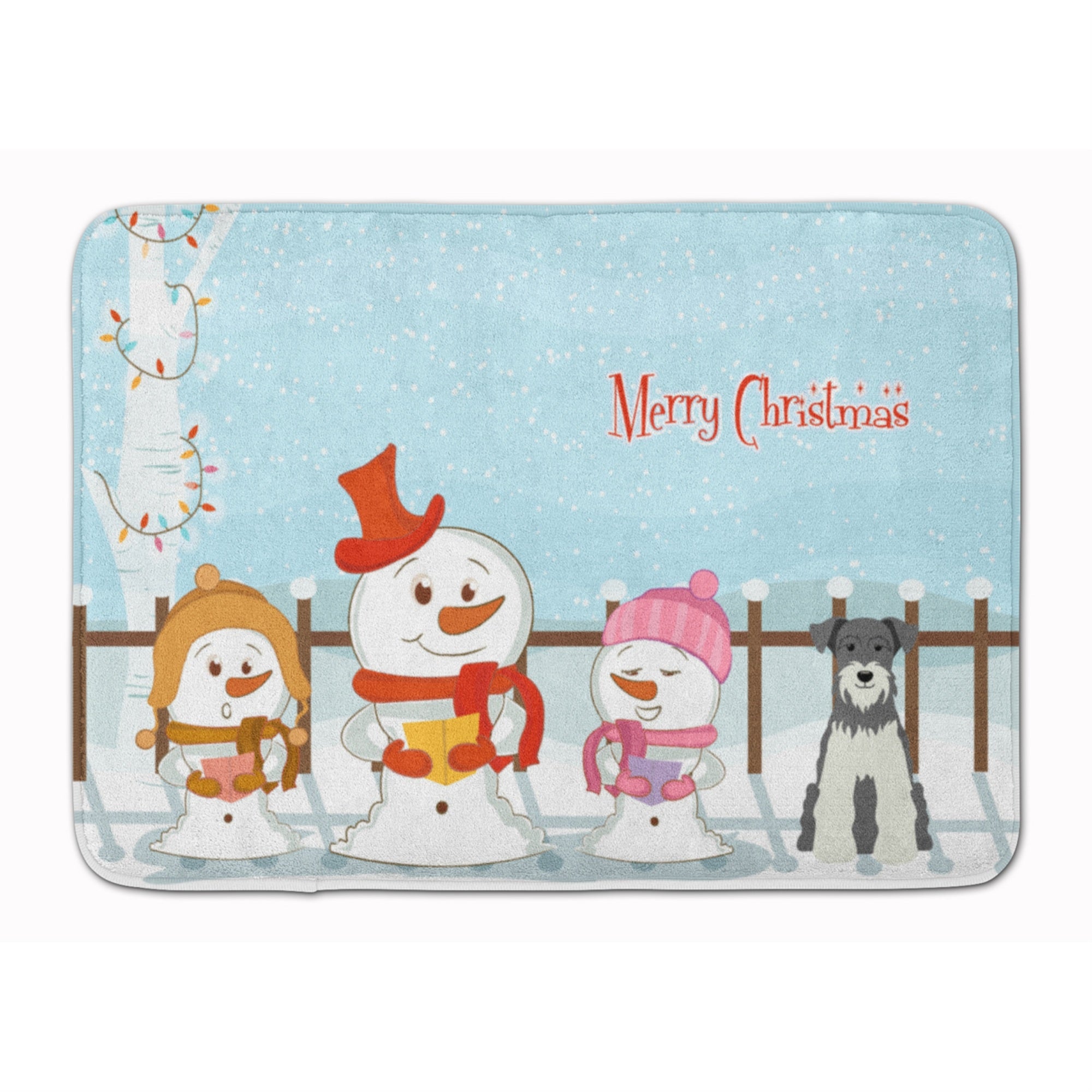 'Caroline'S Treasures Christmas Carolers Miniature Schanuzer Floor Mat, 19'''' X 27'''', Multicolor''