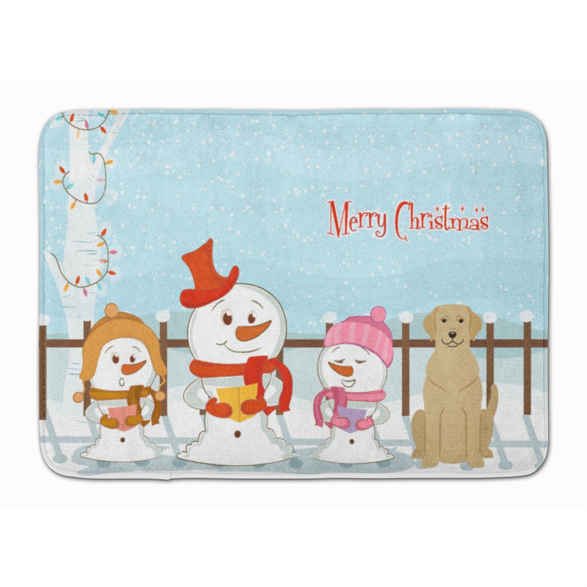 'Caroline'S Treasures Merry Christmas Yellow Labrador Floor Mat, 19'''' X 27'''', Multicolor''