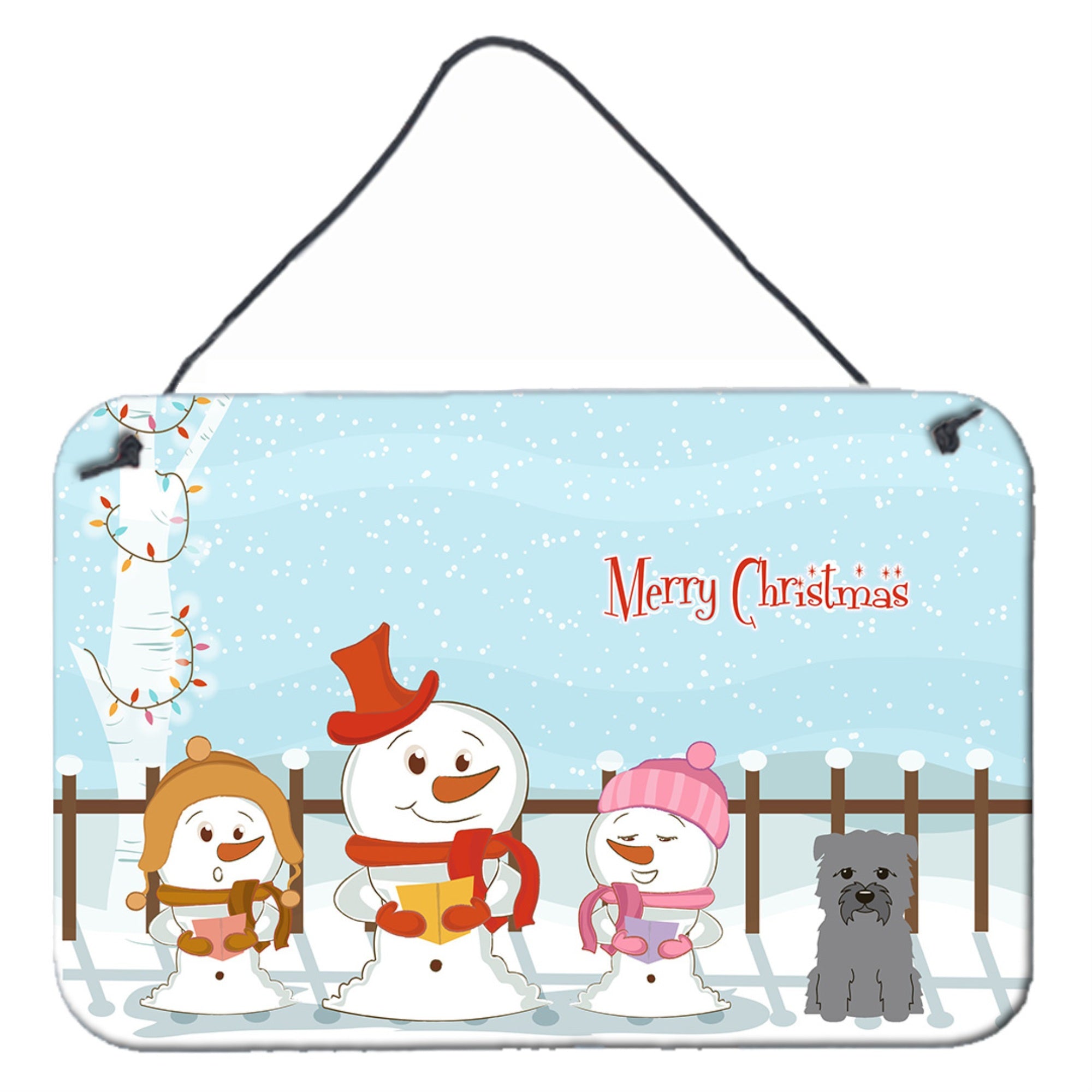 'Caroline'S Treasures Merry Christmas Carolers Glen Of Imal Grey Wall Or Door Hanging Prints Bb2390Ds812, 8'''' X 12'''', Multi