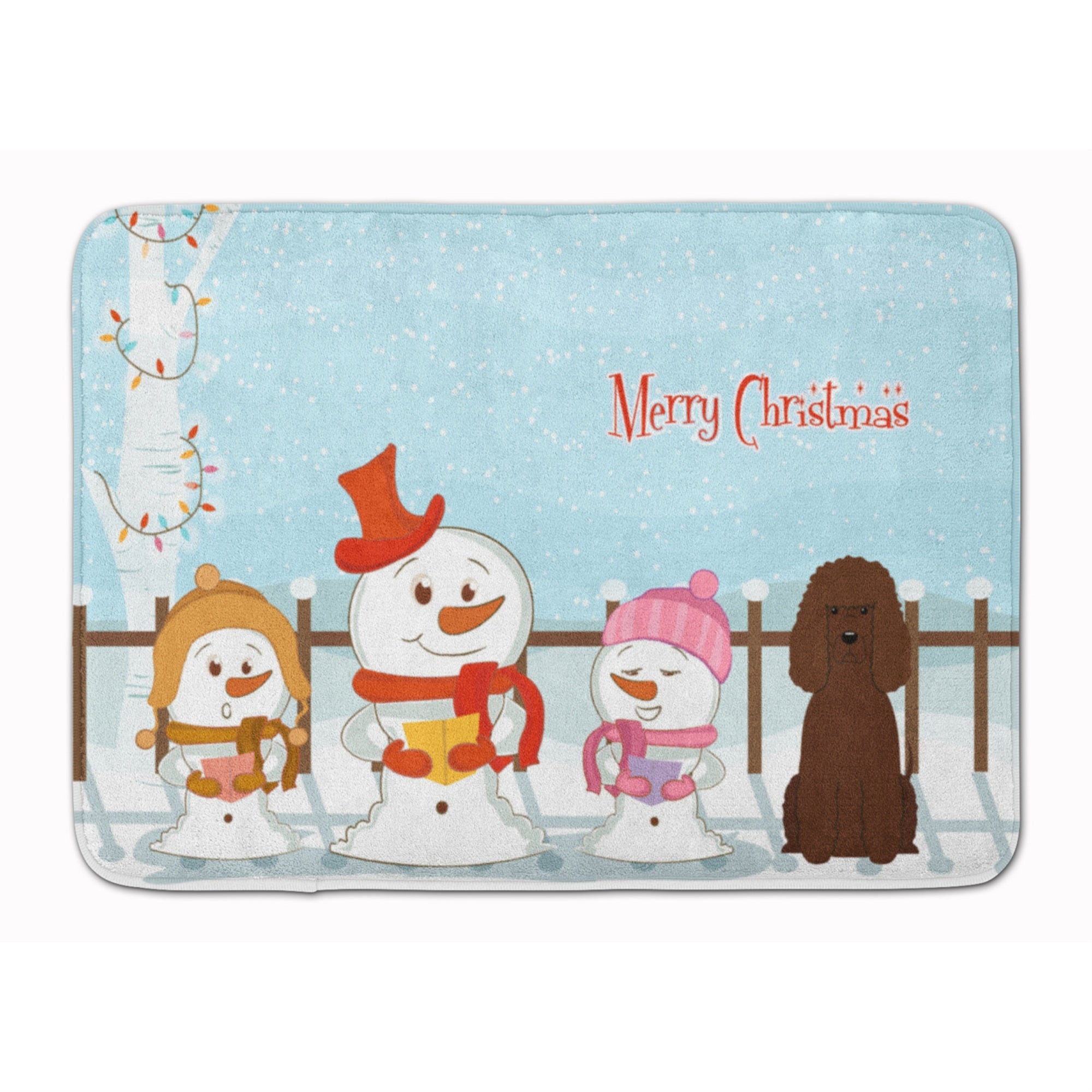 'Caroline'S Treasures Merry Christmas Irish Water Spaniel Floor Mat, 19'''' X 27'''', Multicolor''