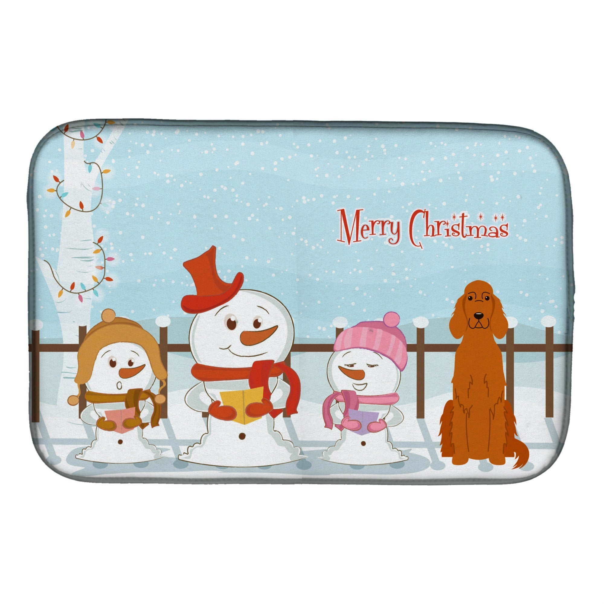 'Caroline'S Treasures Irish Setter Dish Drying Mat, 14'''' X 21'''', Christmas Carolers''