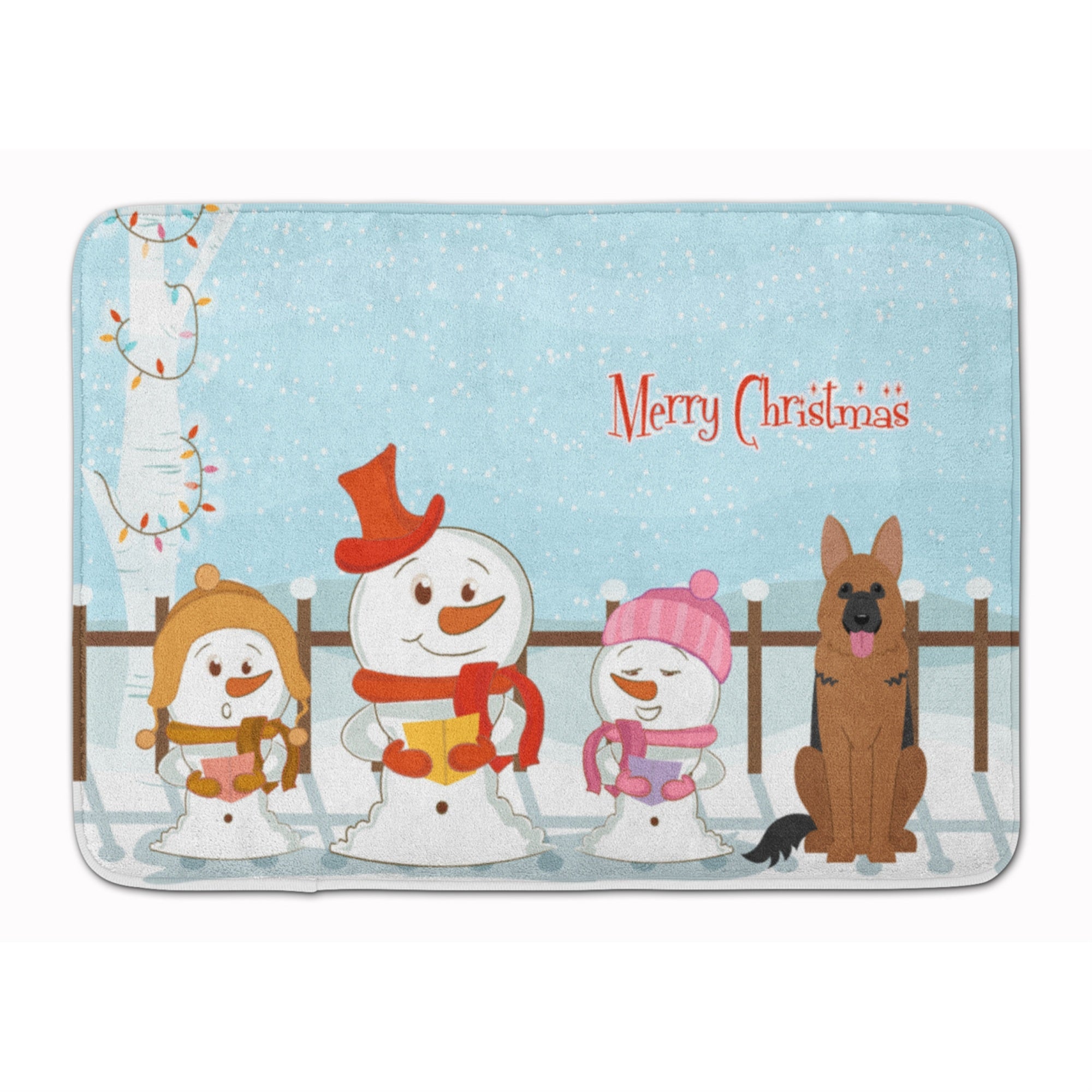 'Caroline'S Treasures Merry Christmas German Shepherd Floor Mat, 19'''' X 27'''', Multicolor''