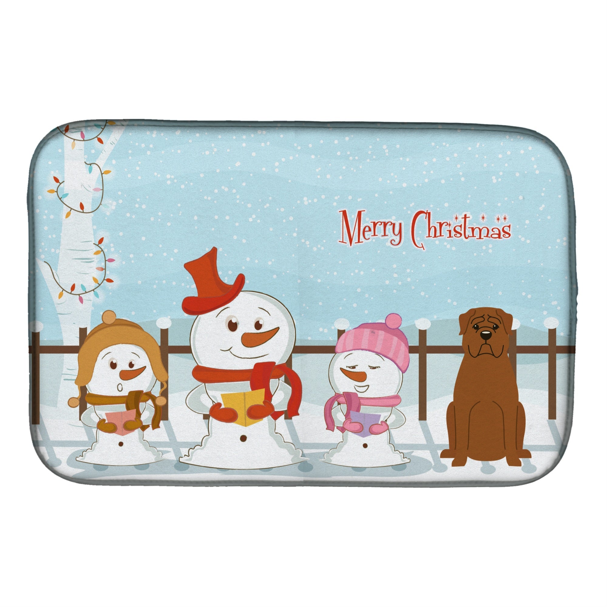 'Caroline'S Treasures Dogue De Boudreaux Dish Drying Mat, 14'''' X 21'''', Christmas Carolers''