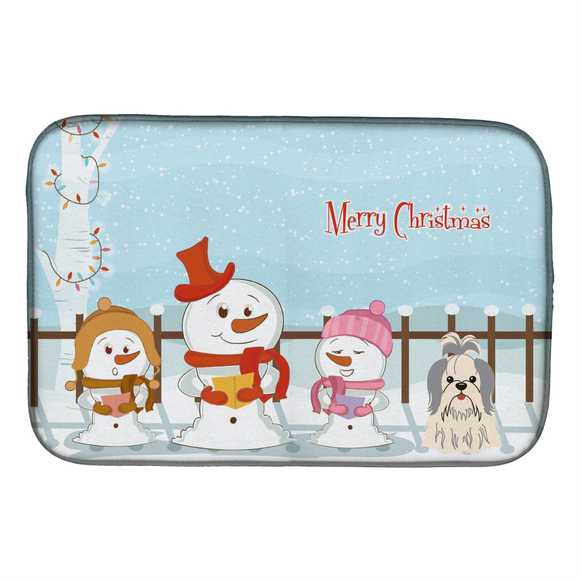 'Caroline'S Treasures Bb2416Ddm Dish Drying Mat, 14'''' X 21'''', Christmas Carolers''