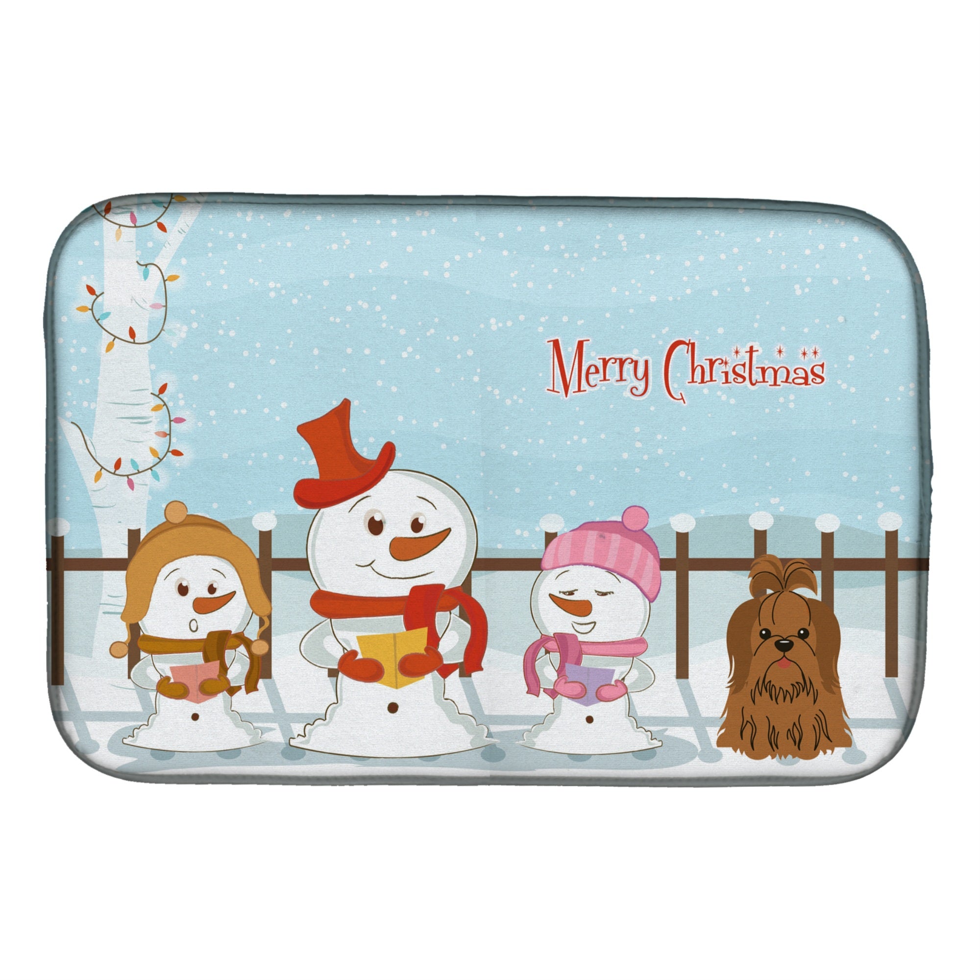 'Caroline'S Treasures Bb2417Ddm Dish Drying Mat, 14 X 21, Christmas Carolers''