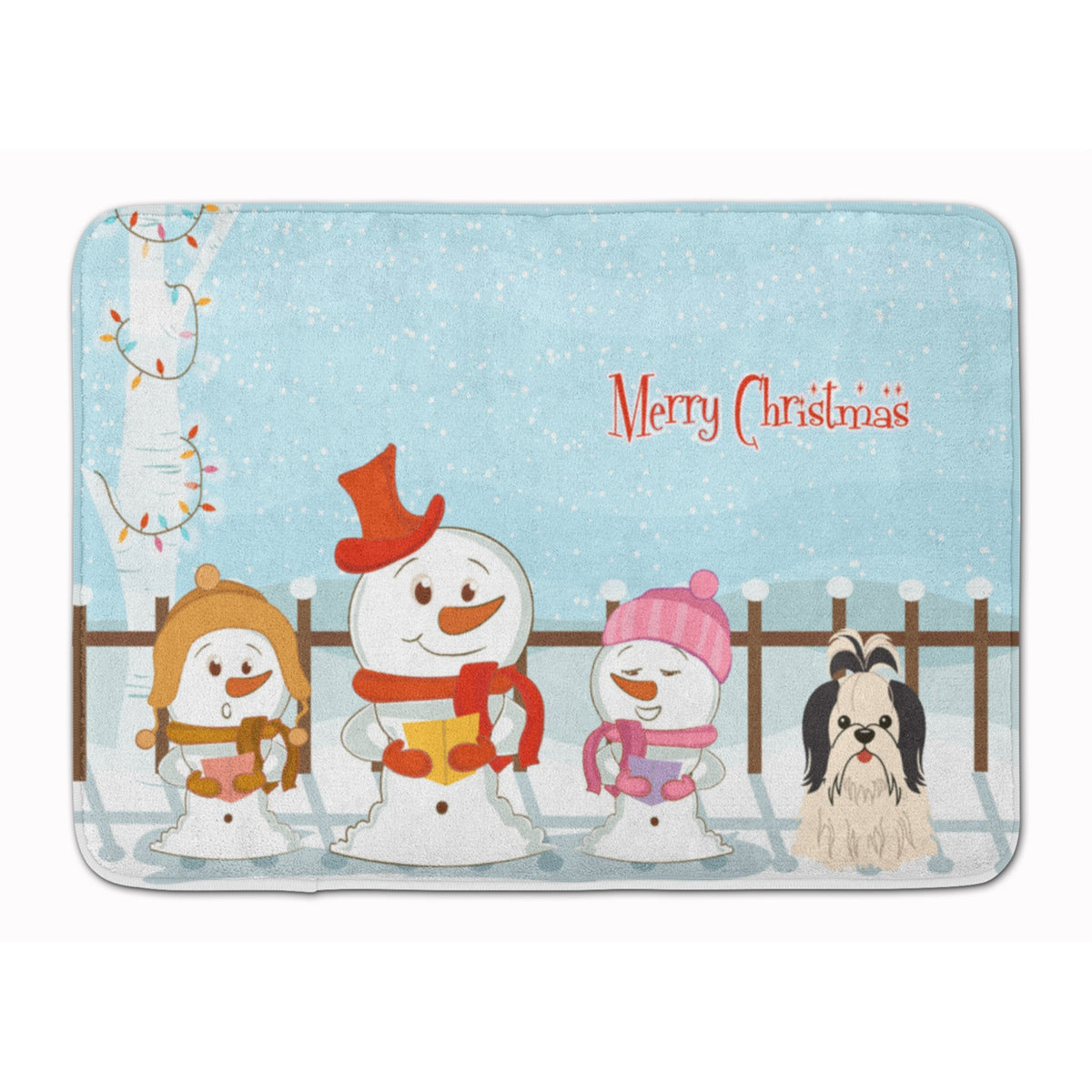 'Caroline'S Treasures Merry Christmas Shih Tzu Black White Floor Mat, 19'''' X 27'''', Multicolor''
