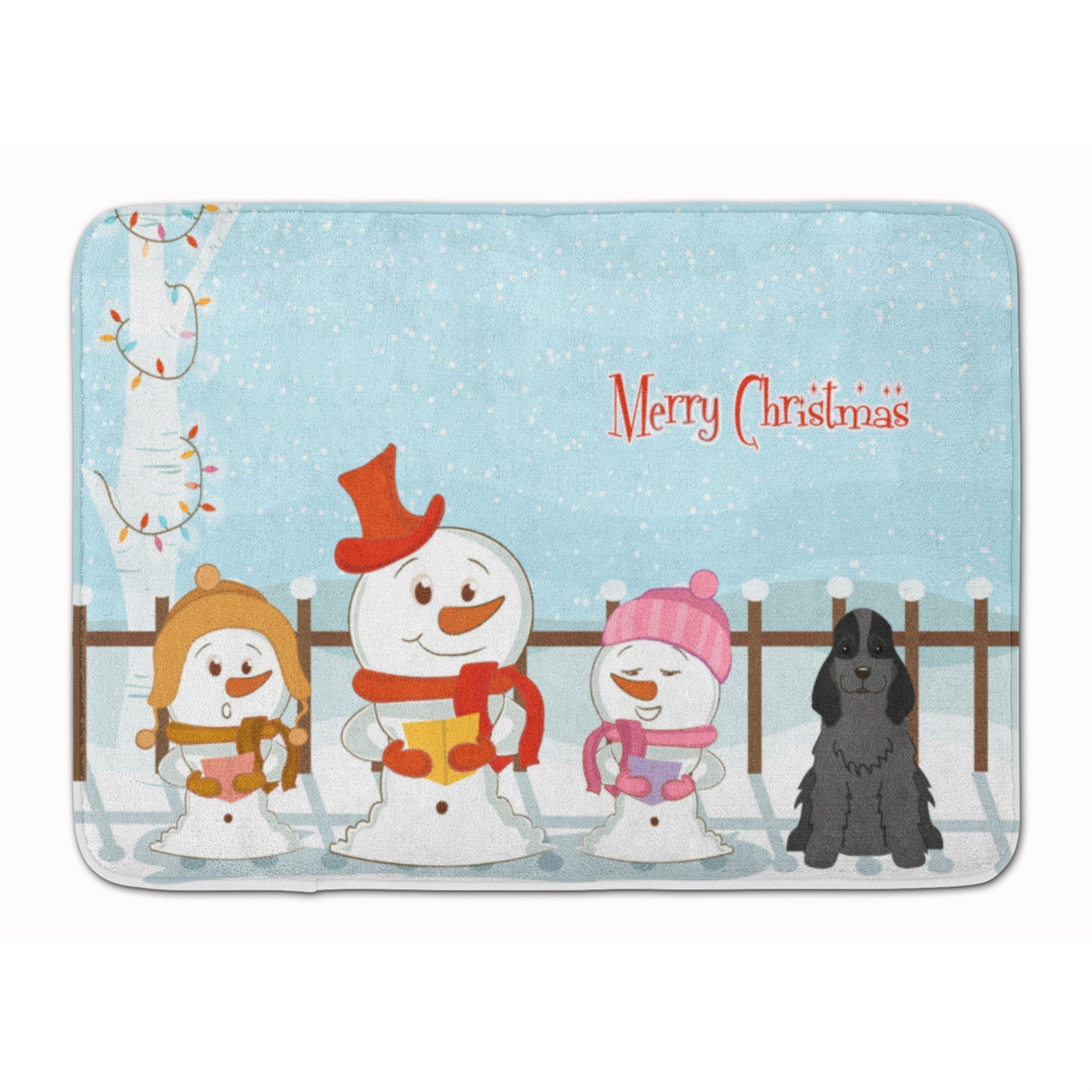 'Caroline'S Treasures Merry Christmas Cocker Spaniel Black Floor Mat, 19'''' X 27'''', Multicolor''