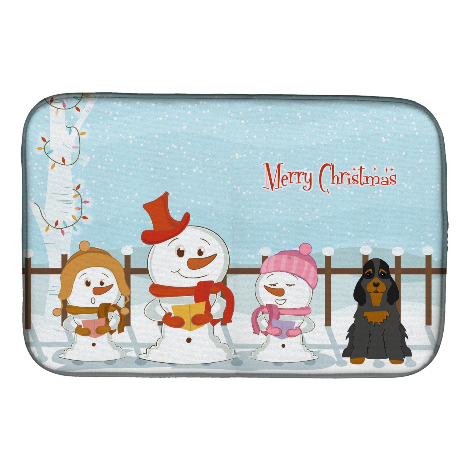 'Caroline'S Treasures Merry Christmas Carolers Cocker Spaniel Dish Drying Mat, 14'''' X 21''''''