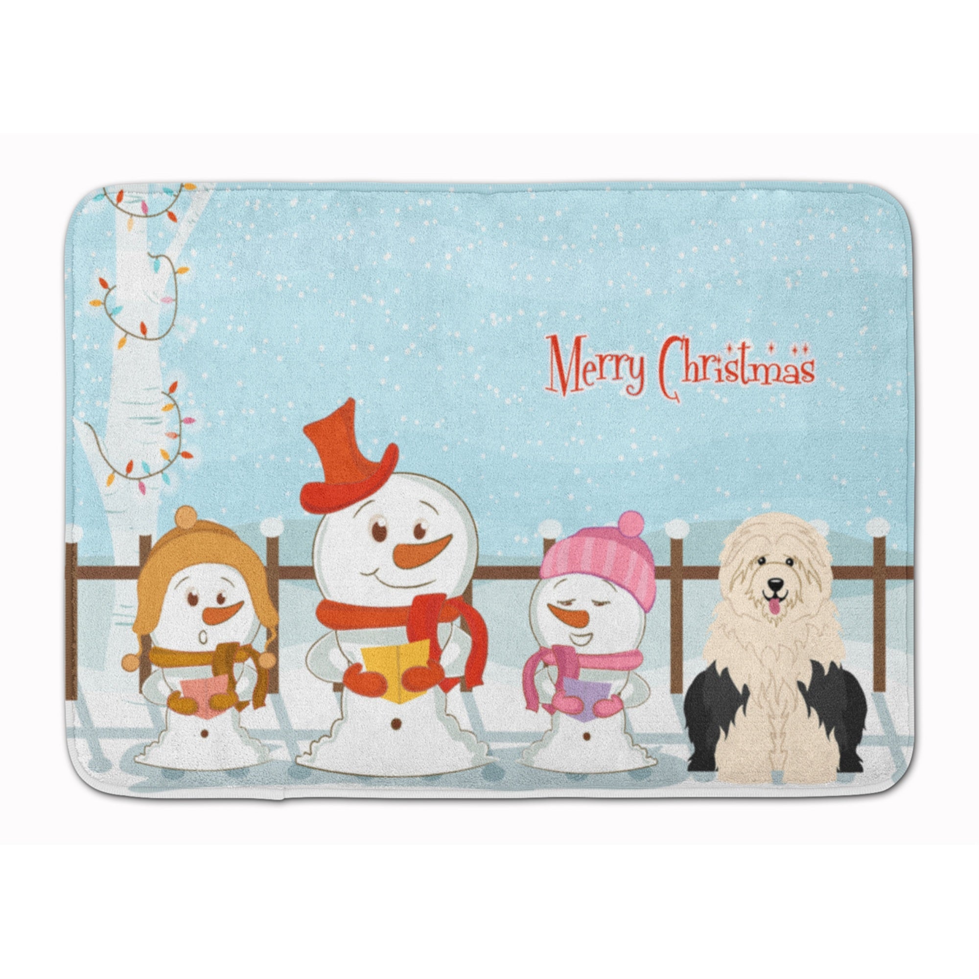 'Caroline'S Treasures Merry Christmas Old English Sheepdog Floor Mat, 19'''' X 27'''', Multicolor''