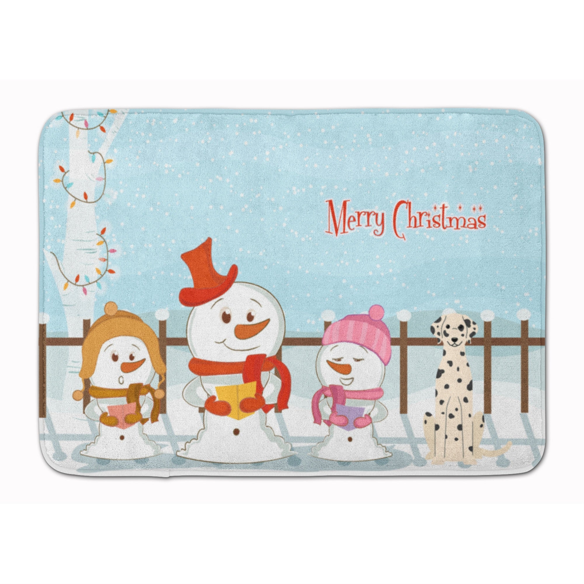 'Caroline'S Treasures Merry Christmas Carolers Dalmatian Floor Mat, 19'''' X 27'''', Multicolor''