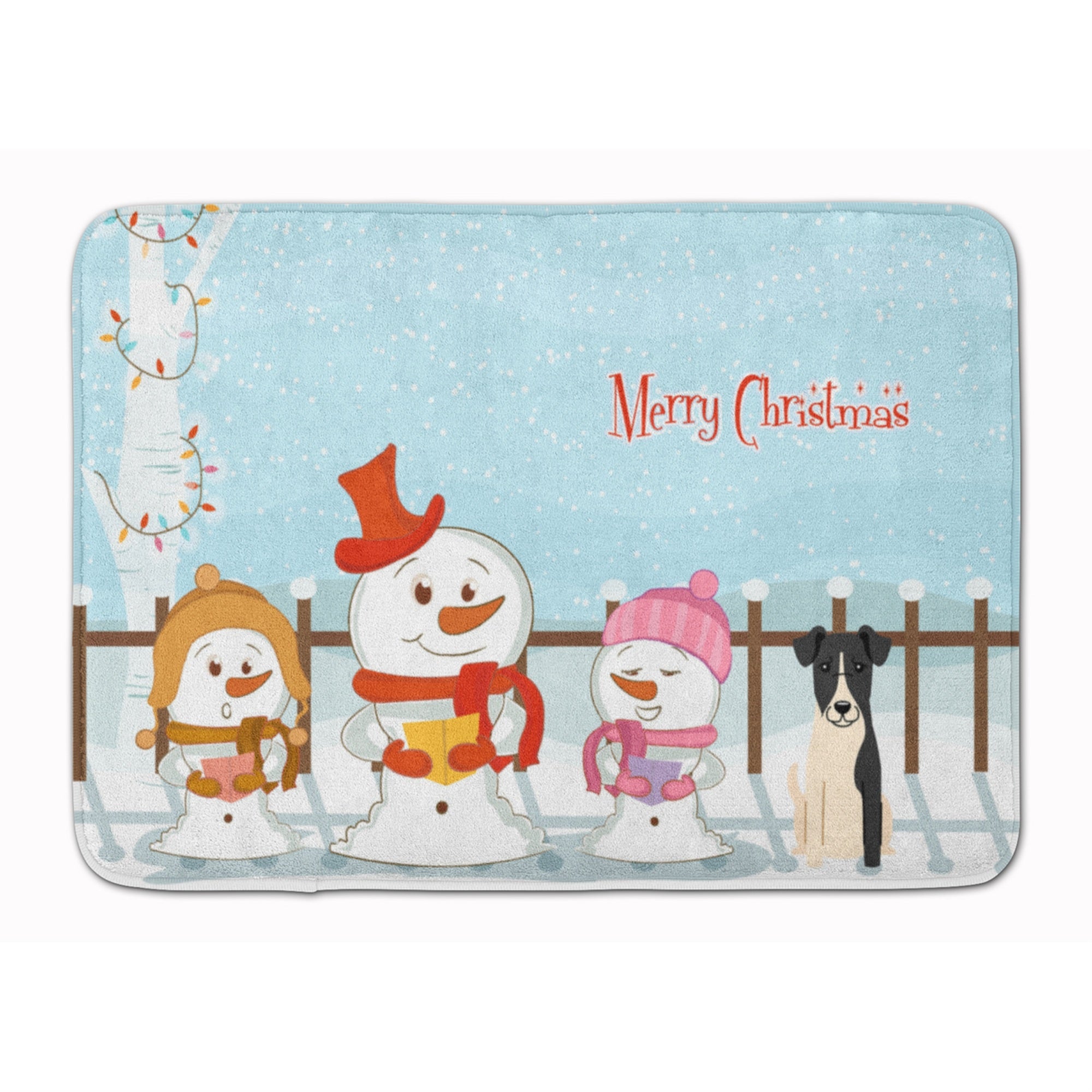 'Caroline'S Treasures Christmas Carolers Smooth Fox Terrier Floor Mat, 19'''' X 27'''', Multicolor''