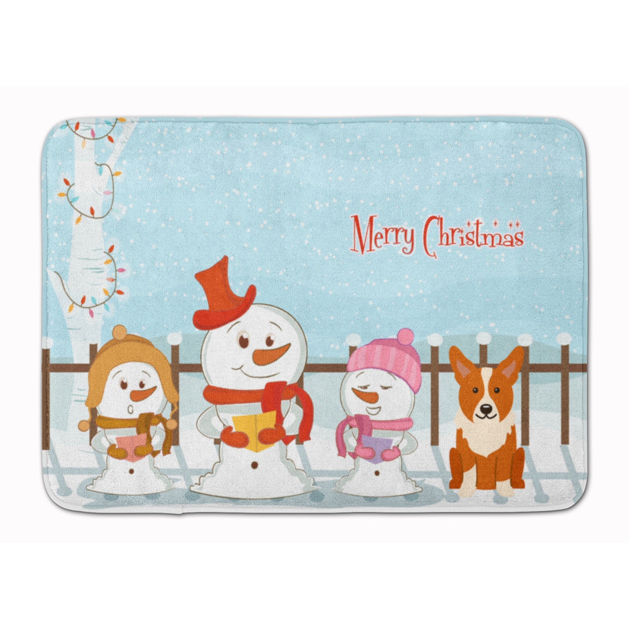 'Caroline'S Treasures Merry Christmas Carolers Corgi Floor Mat, 19'''' X 27'''', Multicolor''