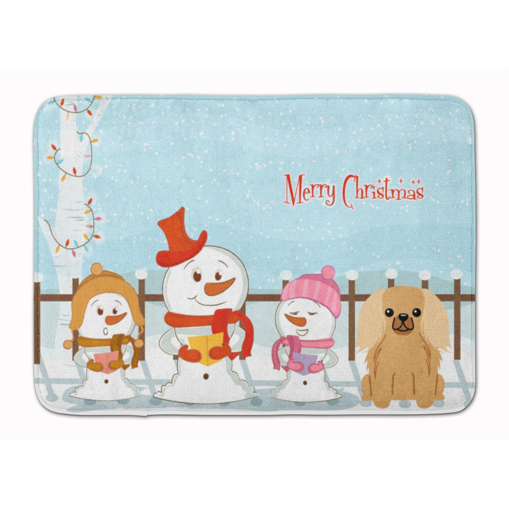 'Caroline'S Treasures Merry Christmas Pekingnese Fawn Sable Floor Mat, 19'''' X 27'''', Multicolor''