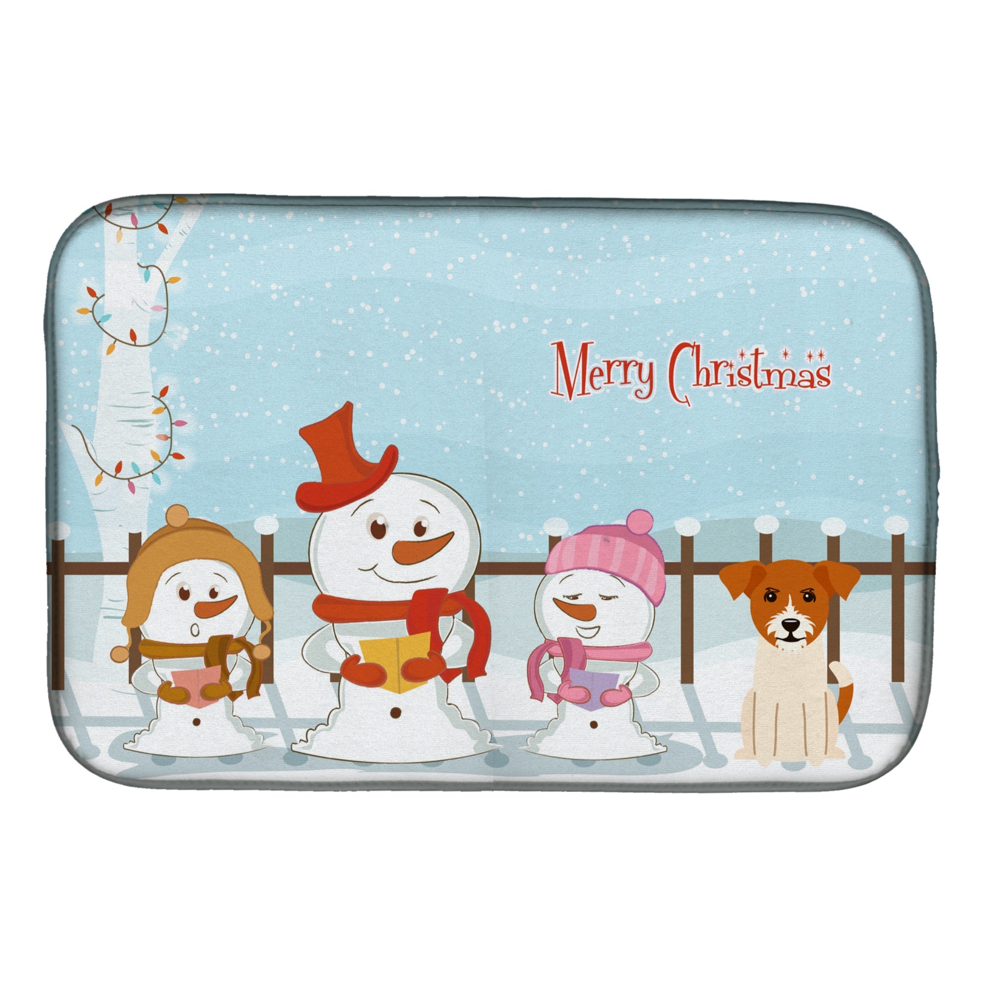 'Caroline'S Treasures Merry Christmas Carolers Jack Russell Terrier Dish Drying Mat, 14'''' X 21''''''