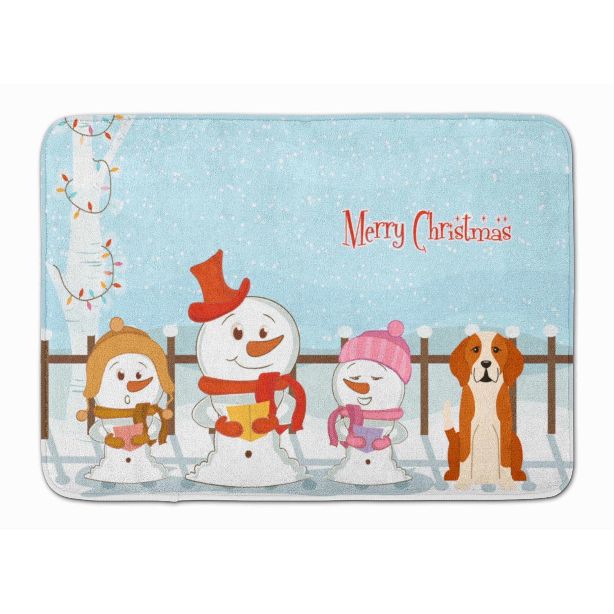 'Caroline'S Treasures Merry Christmas English Foxhound Floor Mat, 19'''' X 27'''', Multicolor''