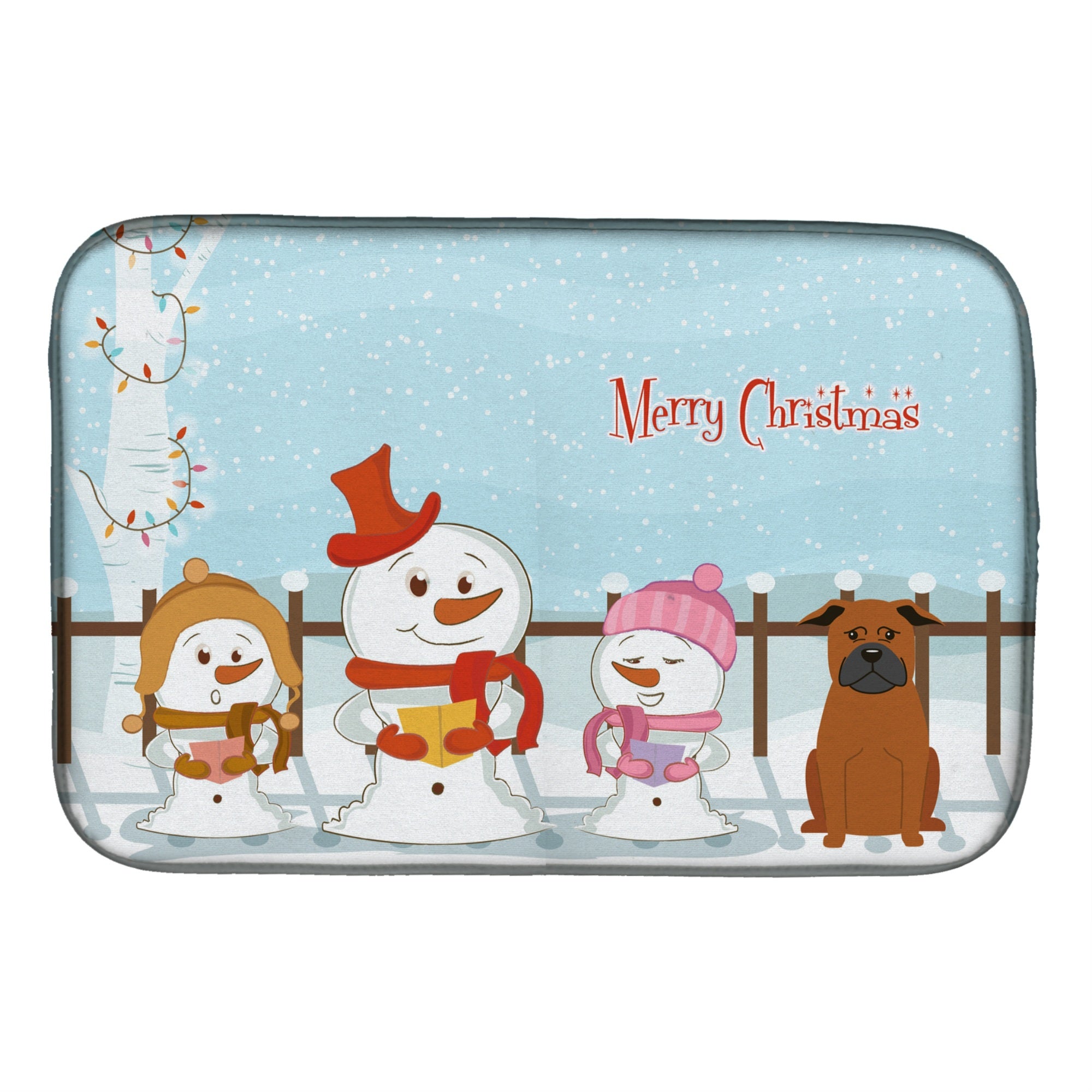 'Caroline'S Treasures Merry Christmas Carolers Chinese Chongqing Dog Dish Drying Mat, 14'''' X 21''''''