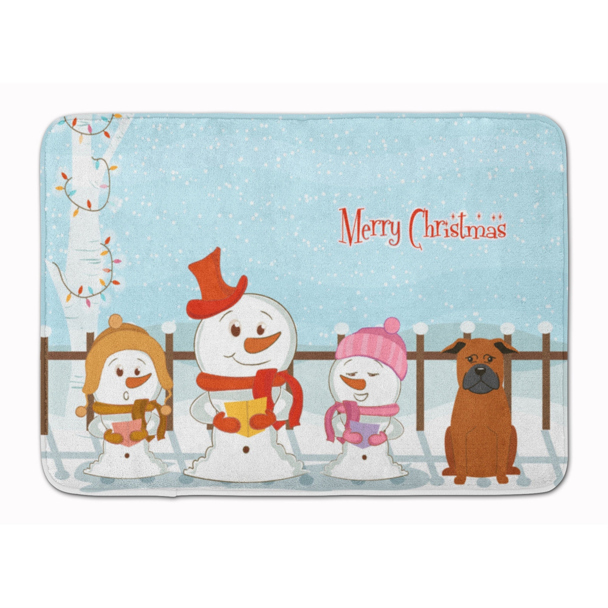 'Caroline'S Treasures Merry Christmas Chinese Chongqing Dog Floor Mat, 19'''' X 27'''', Multicolor''