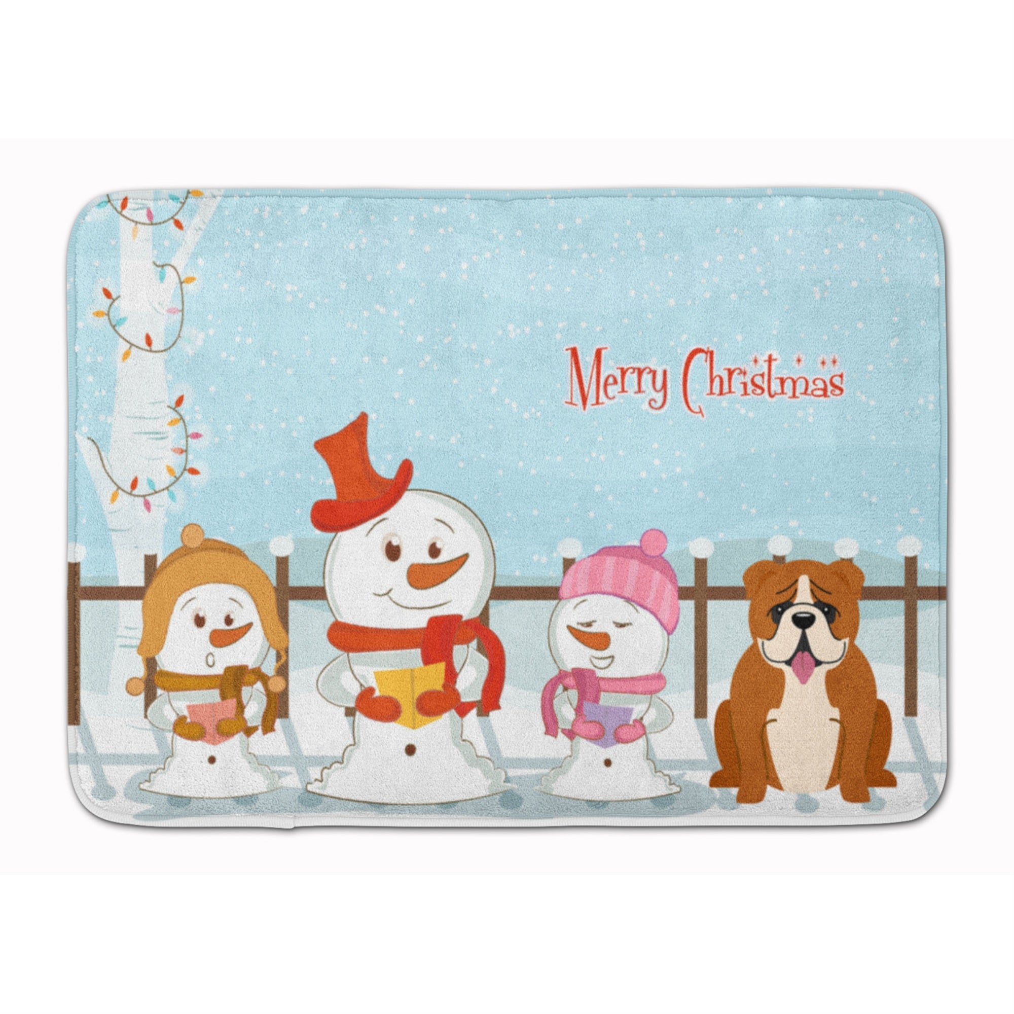 Carolines Treasures Christmas English Bulldog Red White Floor Mat, 19 x 27, Multicolor