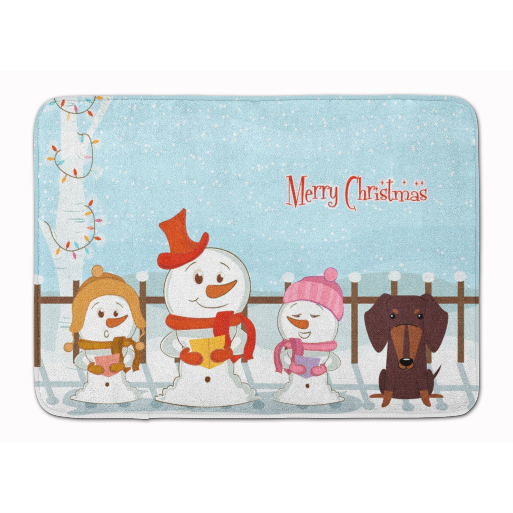 'Caroline'S Treasures Merry Christmas Dachshund Chocolate Floor Mat, 19'''' X 27'''', Multicolor''