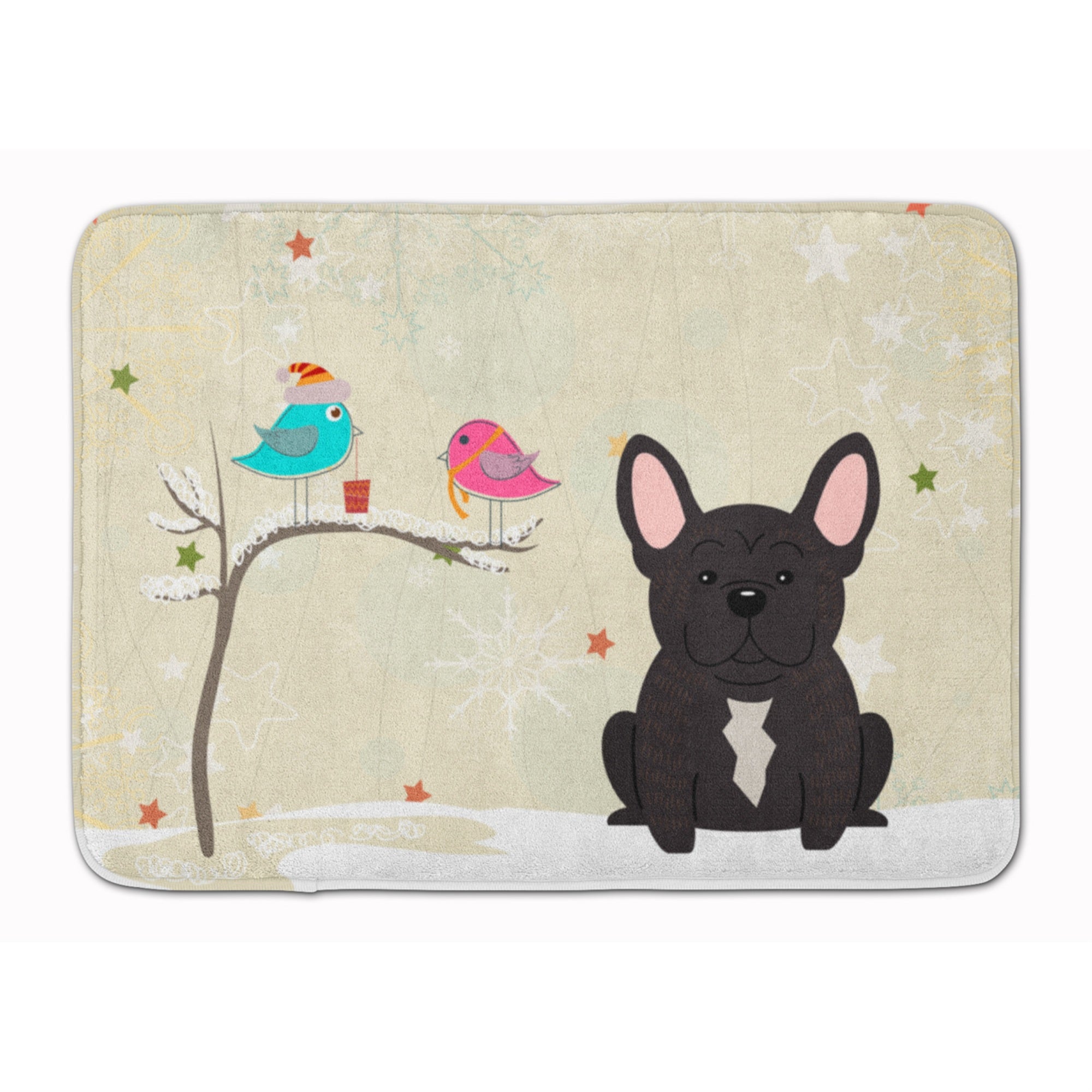Carolines Treasures Christmas French Bulldog Brindle Floor Mat, 19 x 27, Multicolor