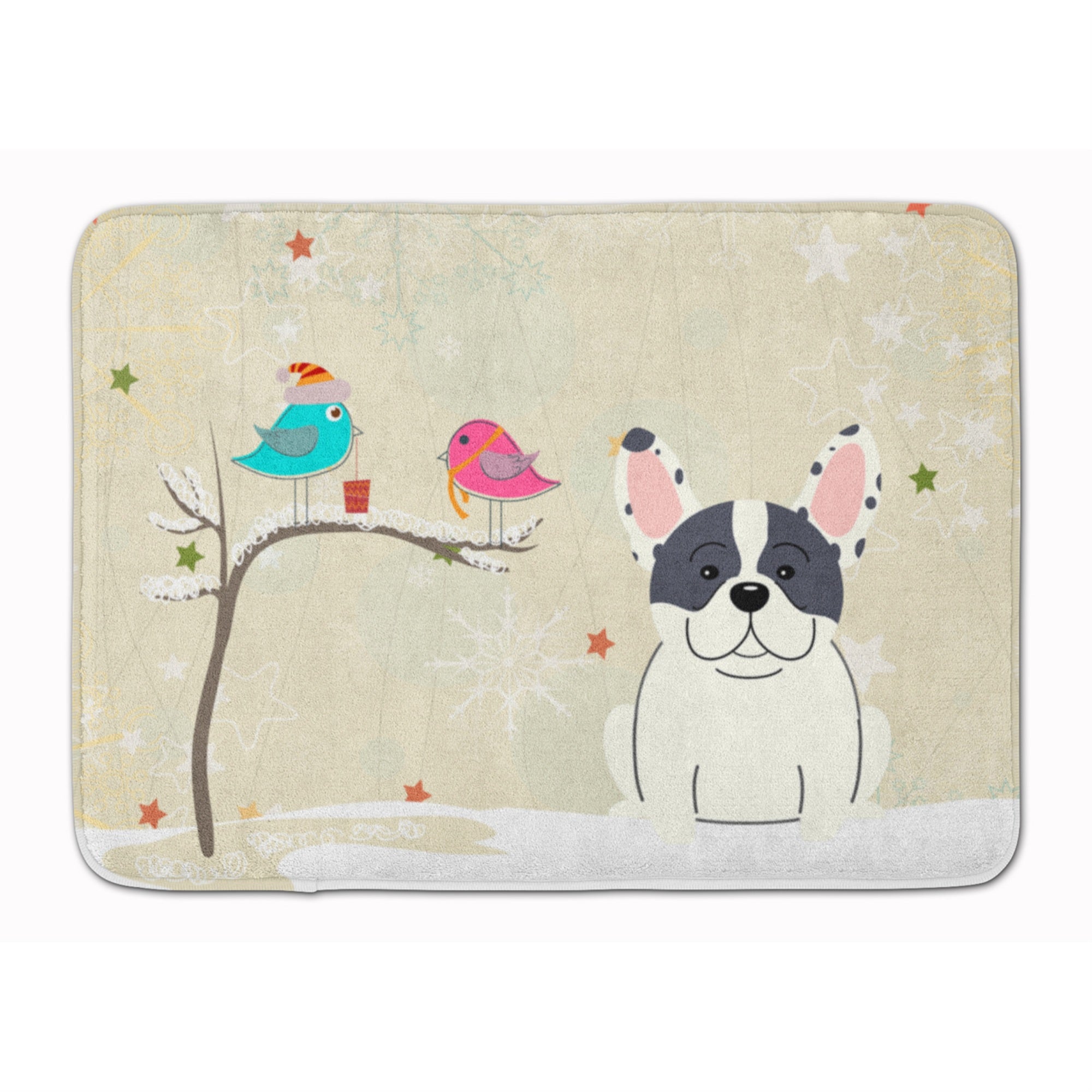 'Caroline'S Treasures Christmas French Bulldog Piebald Floor Mat, 19'''' X 27'''', Multicolor''