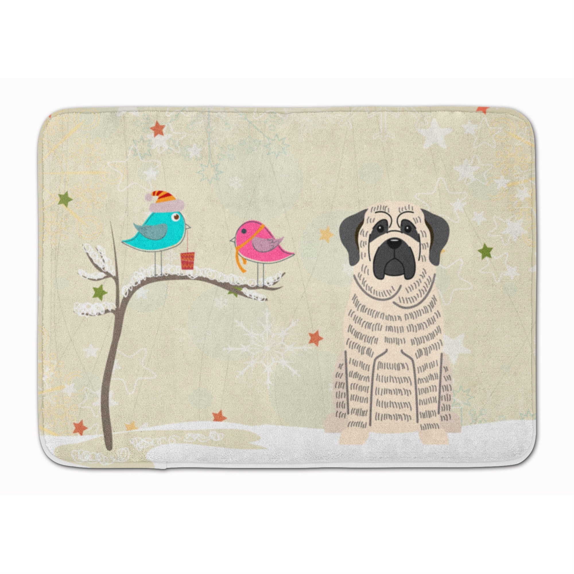 'Caroline'S Treasures Christmas Mastiff Brindle White Floor Mat, 19'''' X 27'''', Multicolor''