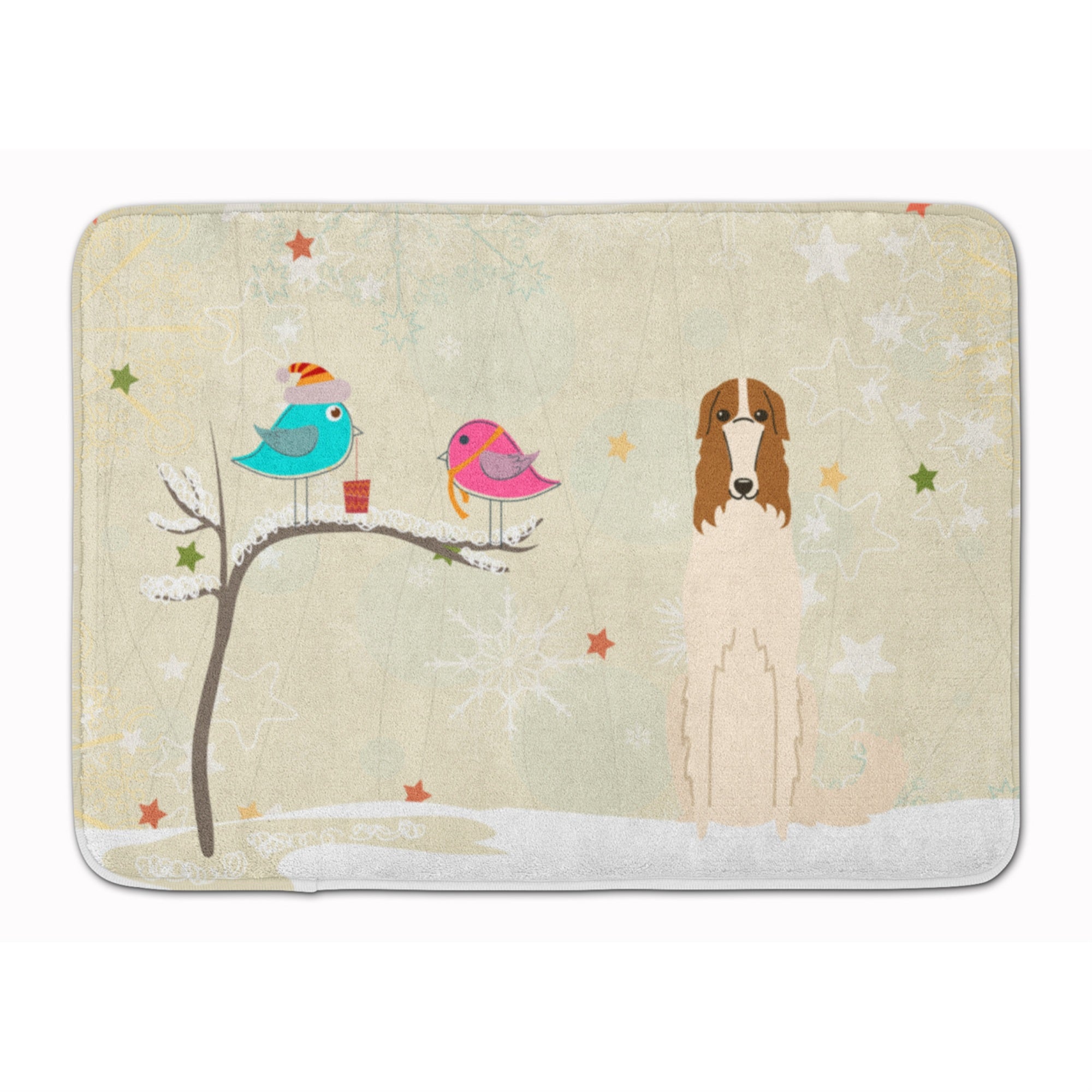 'Caroline'S Treasures Christmas Presents Friends Borzoi Floor Mat, 19'''' X 27'''', Multicolor''