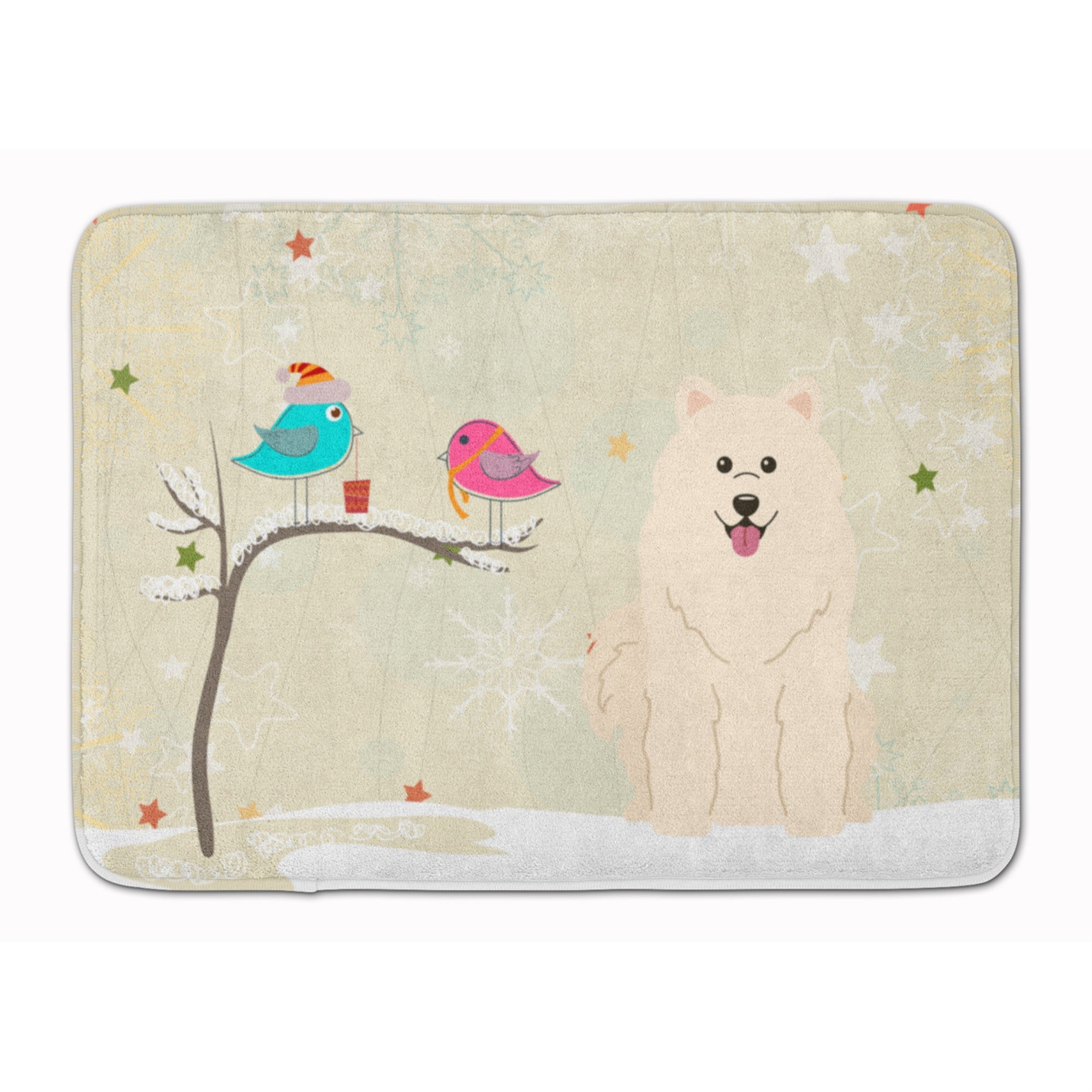 'Caroline'S Treasures Christmas Presents Friends Samoyed Floor Mat, 19'''' X 27'''', Multicolor''