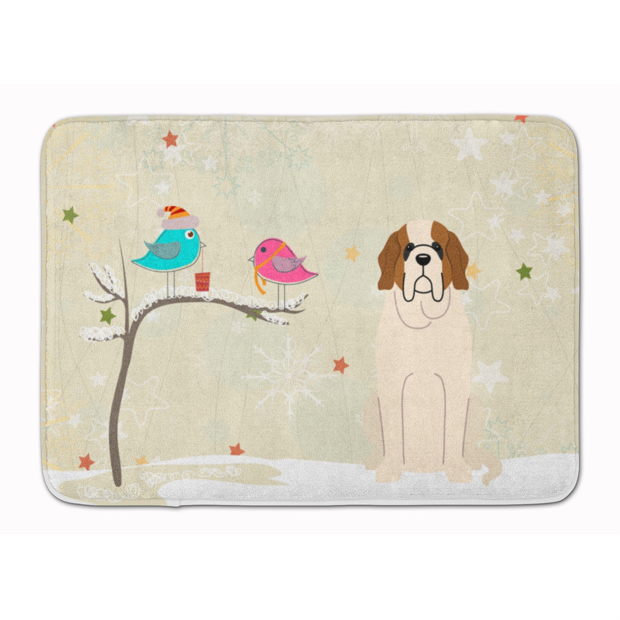 'Caroline'S Treasures Christmas Presents Friend Saint Bernard Floor Mat, 19'''' X 27'''', Multicolor''