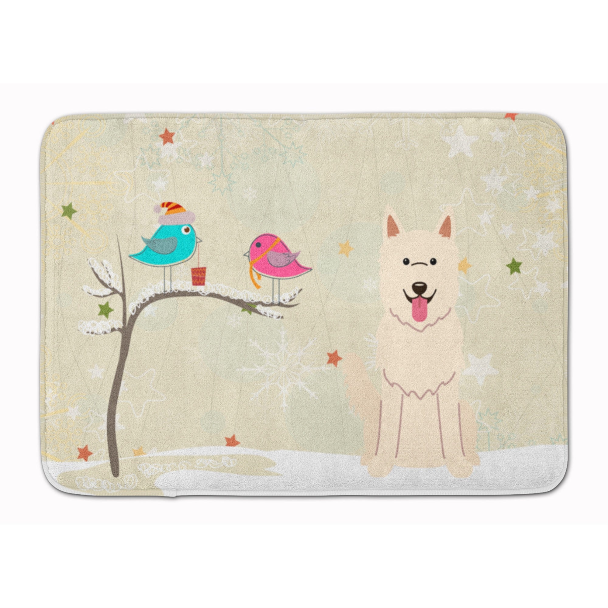 'Caroline'S Treasures Christmas White German Shepherd Floor Mat, 19'''' X 27'''', Multicolor''