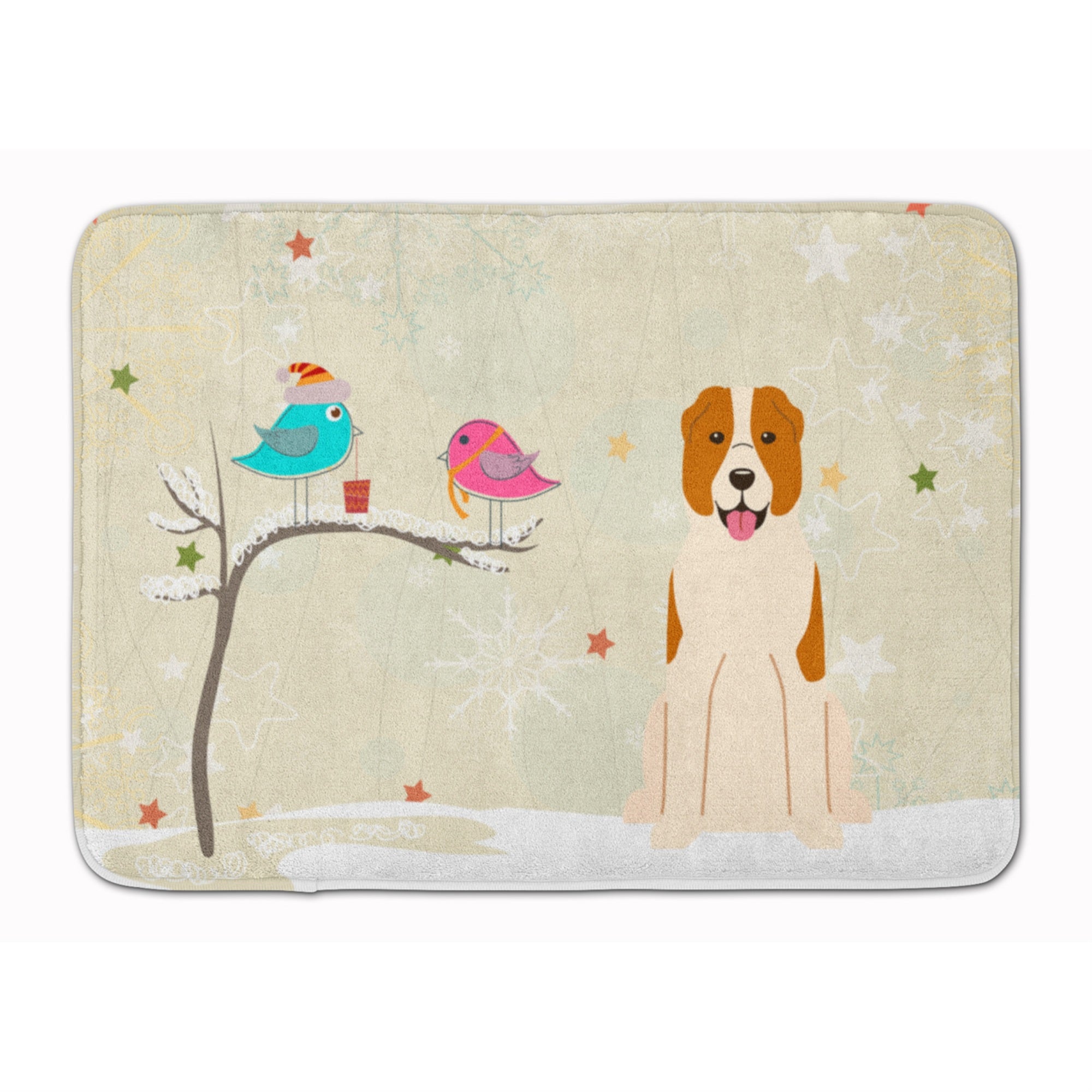 'Caroline'S Treasures Presents Between Friends Christmas Central Asian Shepherd Dog Floor Mat, 19'''' X 27'''', Multicolor''