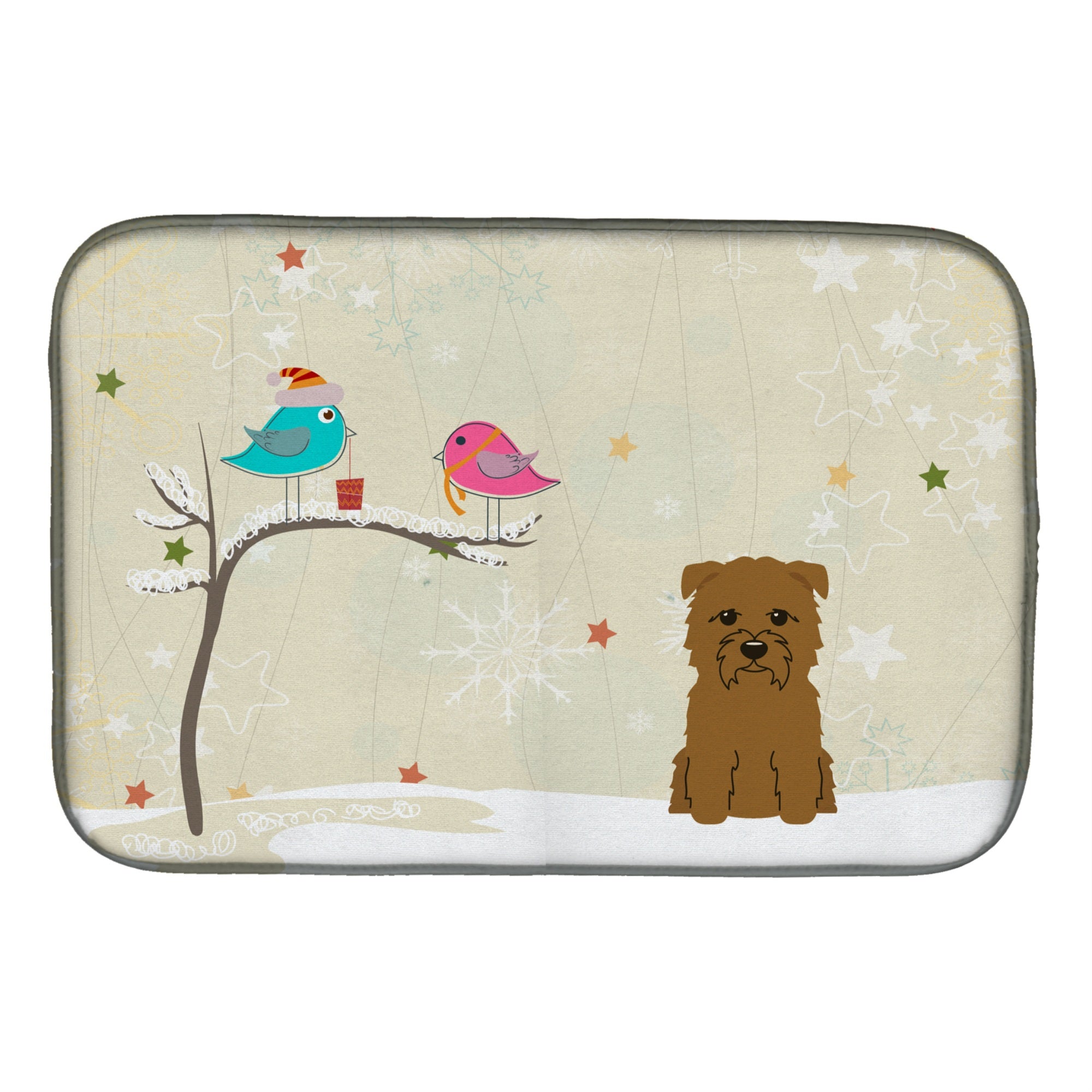 'Caroline'S Treasures Christmas Presents Between Friends Glen Of Imal Tan Dish Drying Mat, 14'''' X 21''''''