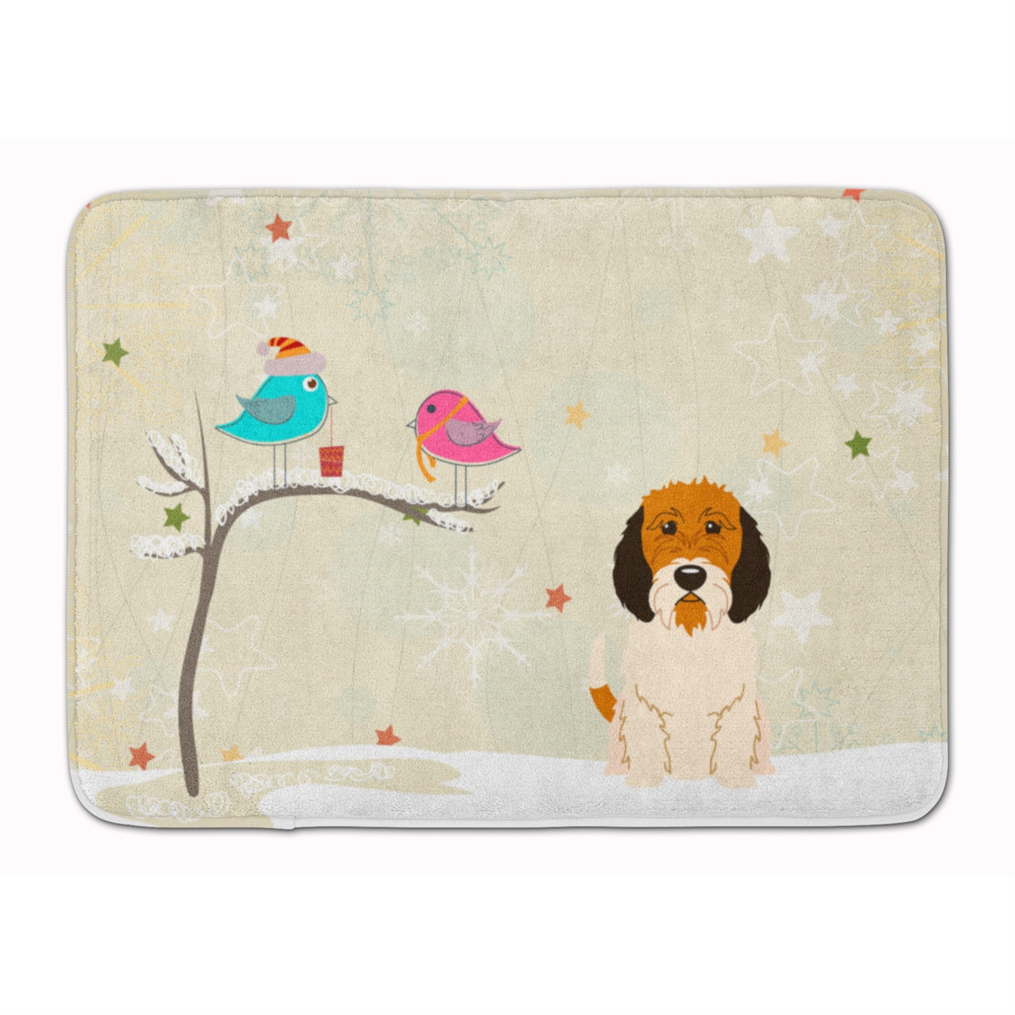 'Caroline'S Treasures Presents Between Friends Christmas Petit Basset Griffon Veenden Floor Mat, 19'''' X 27'''', Multicolor''